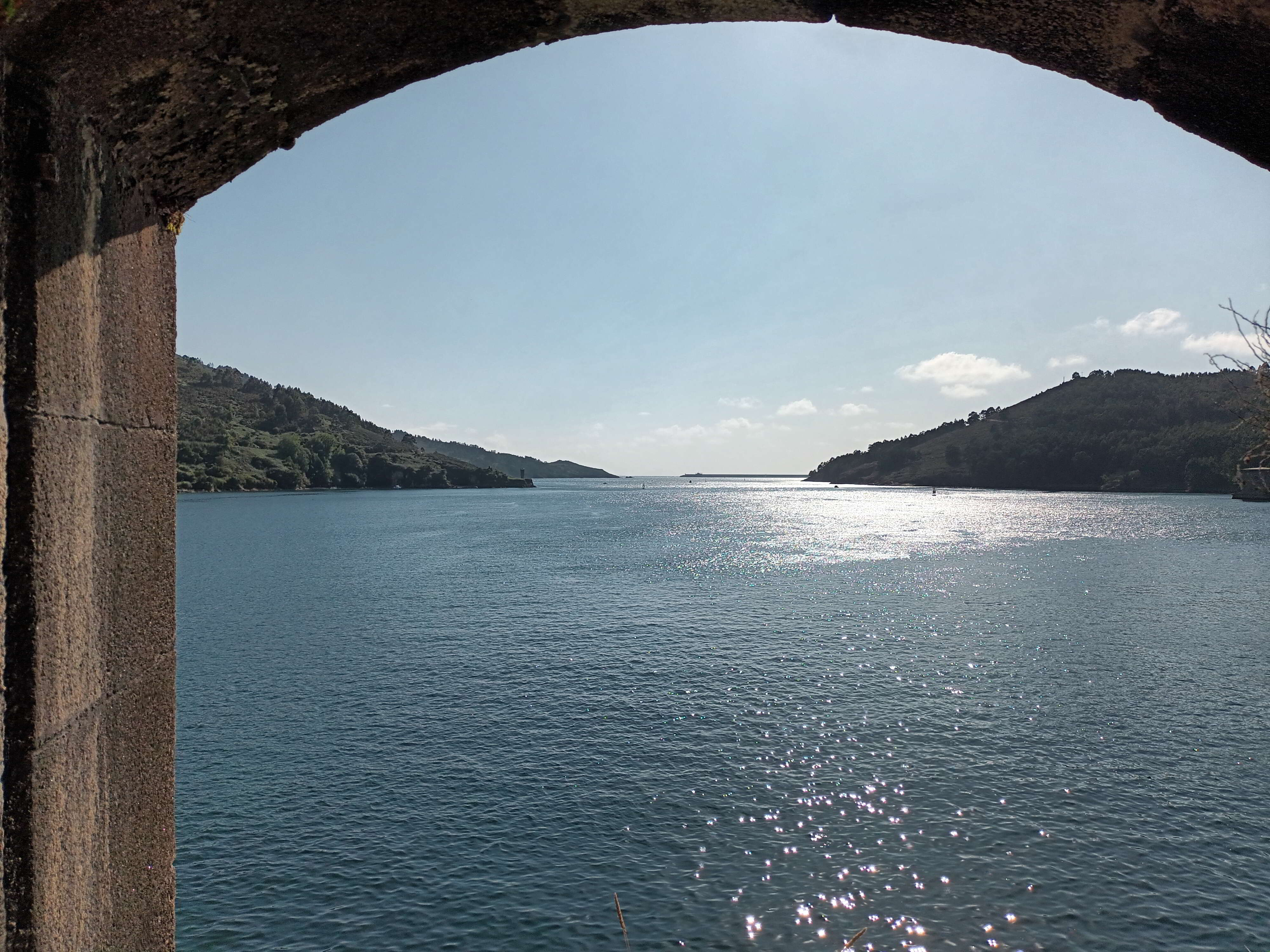 Bocana da ría dende o castelo da Palma Bocana da ría dende o castelo da Palma