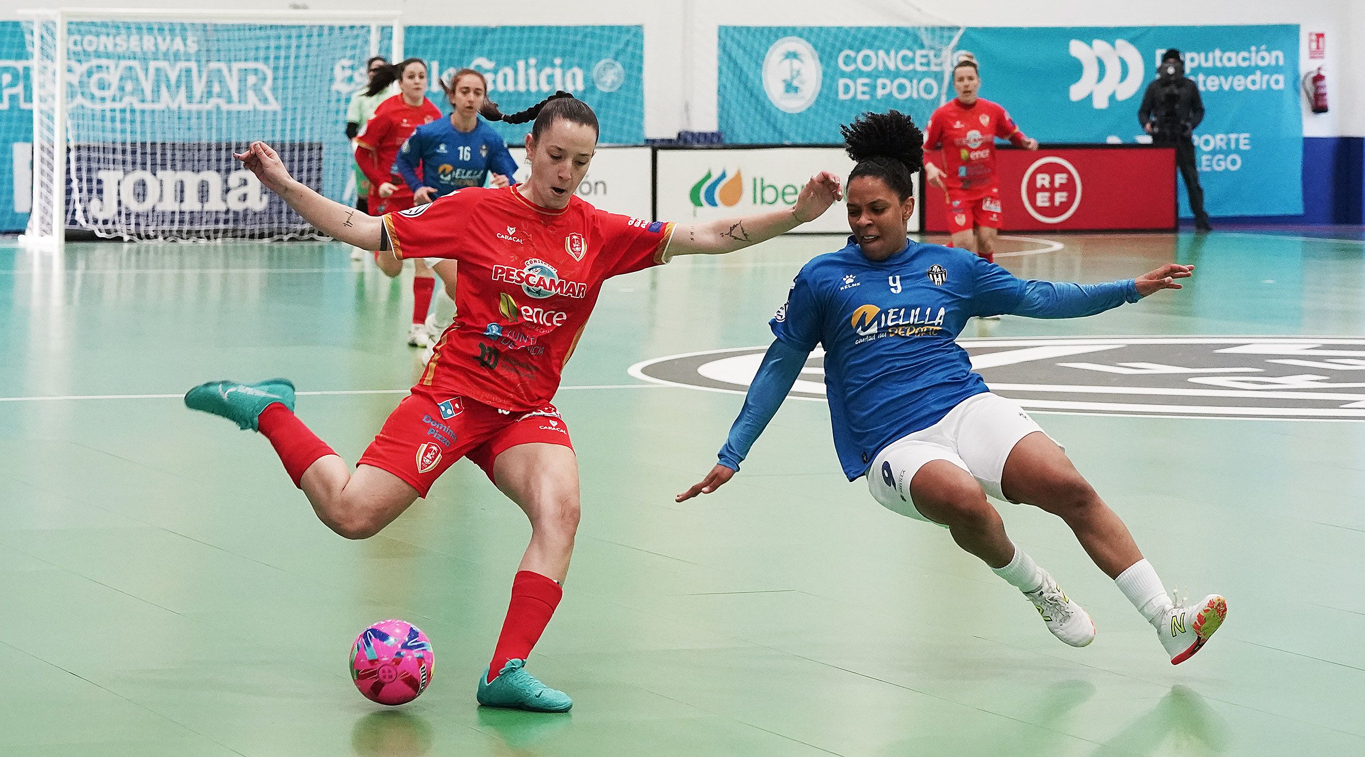 Partido de liga entre Poio Pescamar y Melilla CD Torreblanca en la Seca