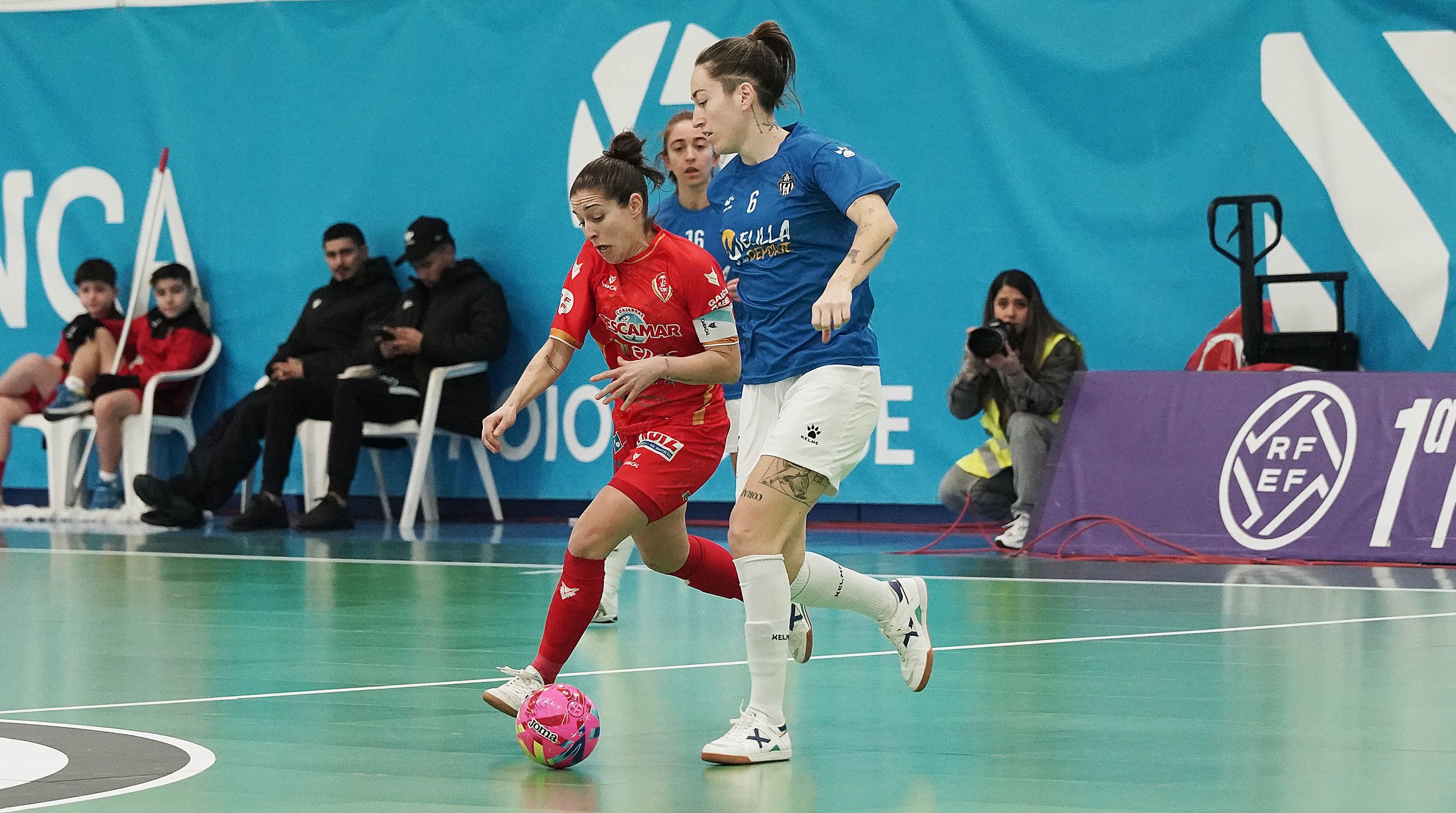 Partido de liga entre Poio Pescamar y Melilla CD Torreblanca en la Seca