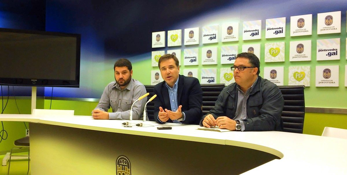 César Abal, Jacobo Moreira e Tomás Abeigón, concelleiros do Partido Popular