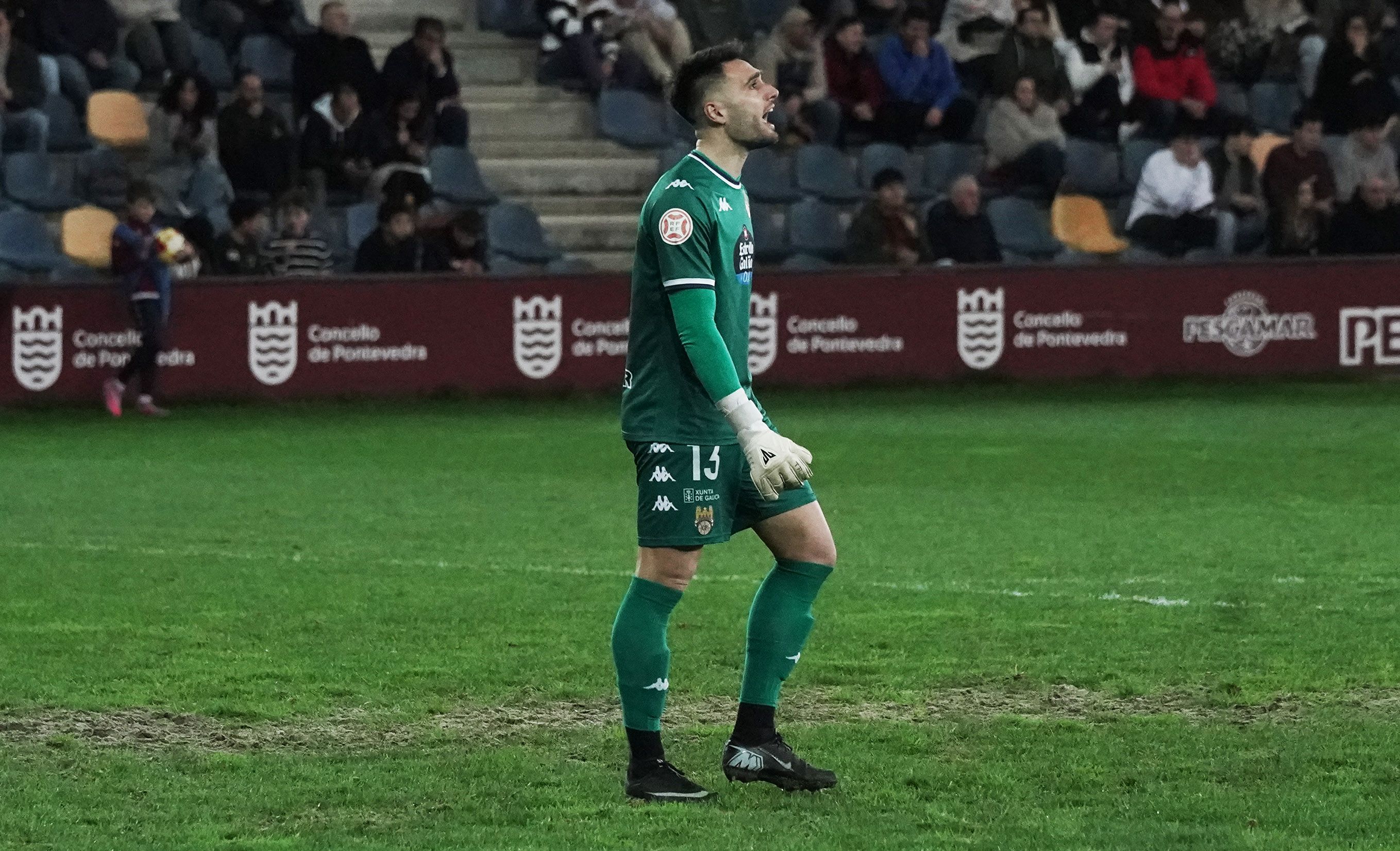 Marqueta, en el partido entre Pontevedra y Lugo en Pasarón