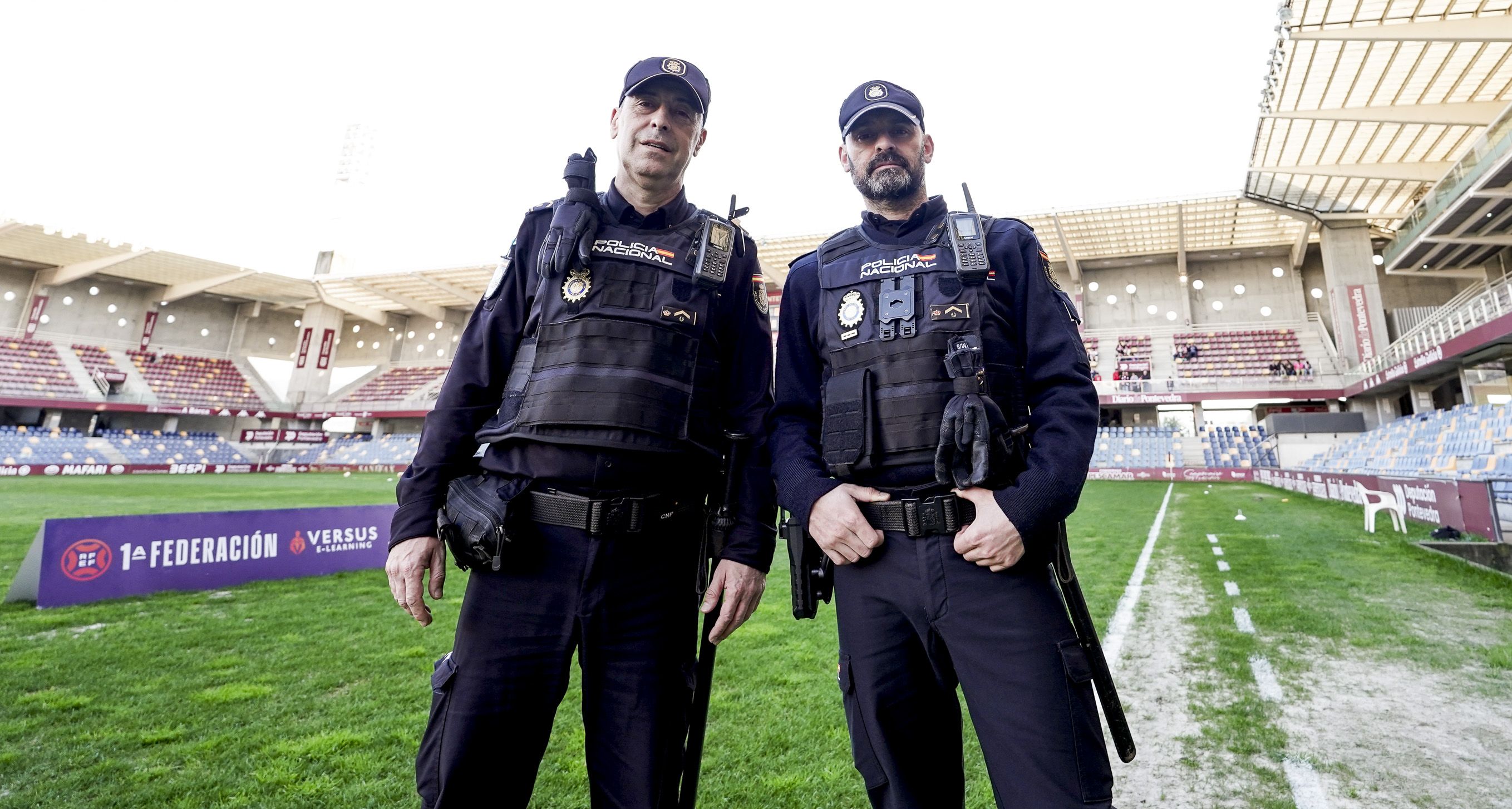 Juan José Meilán y Jhonatan Núñez, coordinadores del dispositivo de seguridad en Pasarón