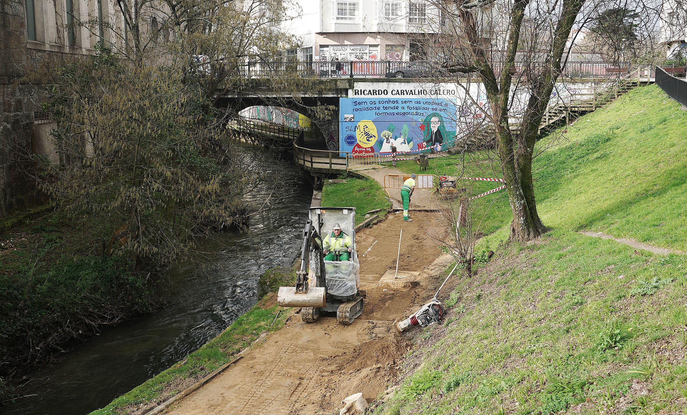Obras de reparación del paseo del Gafos dañado por los temporales Obras de reparación del paseo del Gafos dañado por los temporales