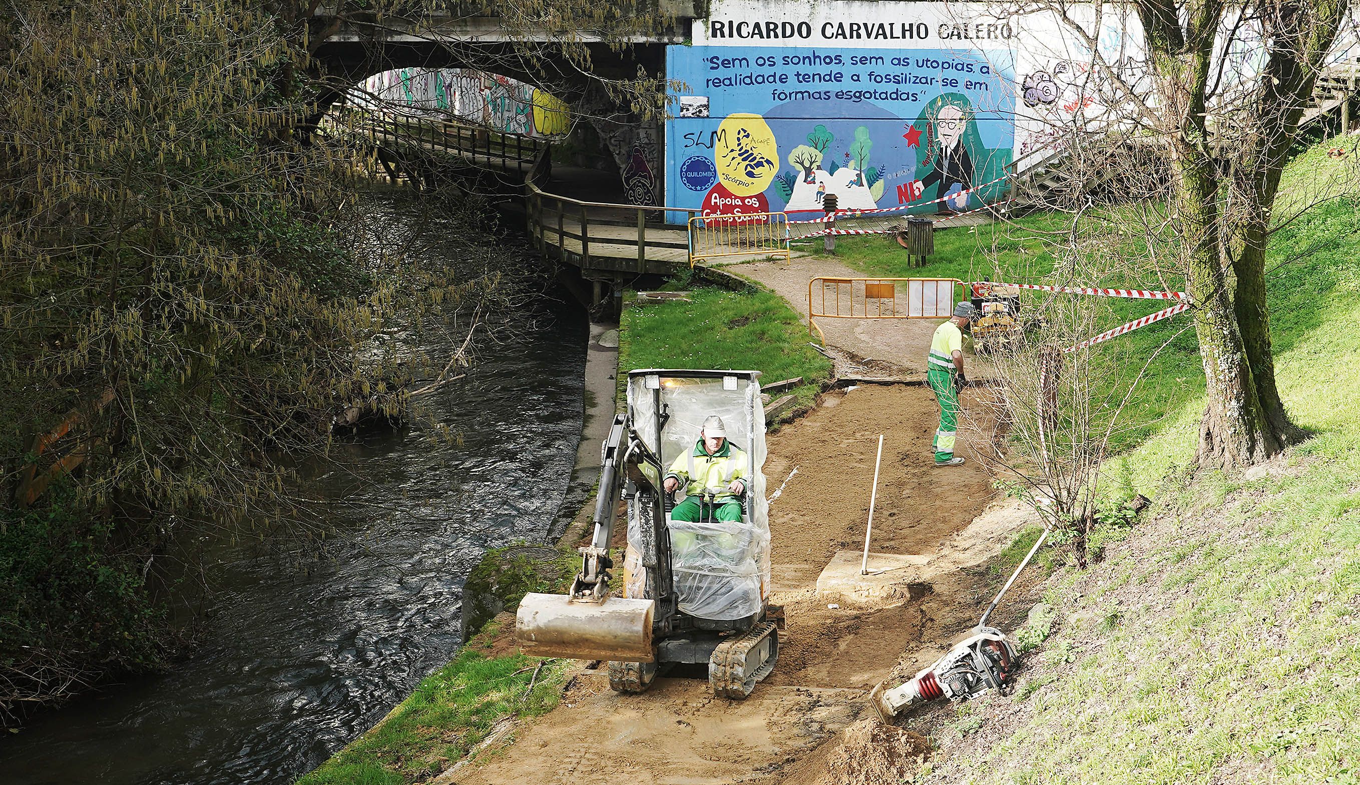 Obras de reparación del paseo del Gafos dañado por los temporales Obras de reparación del paseo del Gafos dañado por los temporales