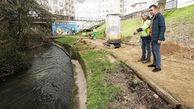 Obras de reparación do paseo do Gafos danado polos temporais Obras de reparación do paseo do Gafos danado polos temporais