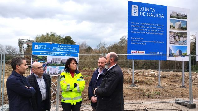 María Martínez Allegue visita el inicio de obra de una nueva promoción de vivienda pública en Valdecorvos