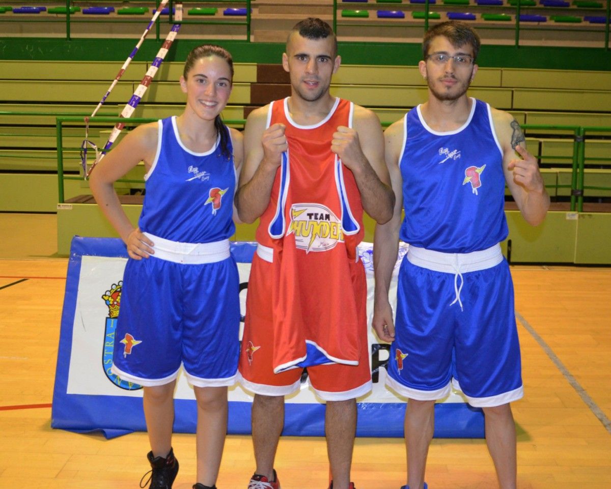 Alba Pedrosa, Aarón González y Abel Ferreira, componentes del Team Thunder Marín