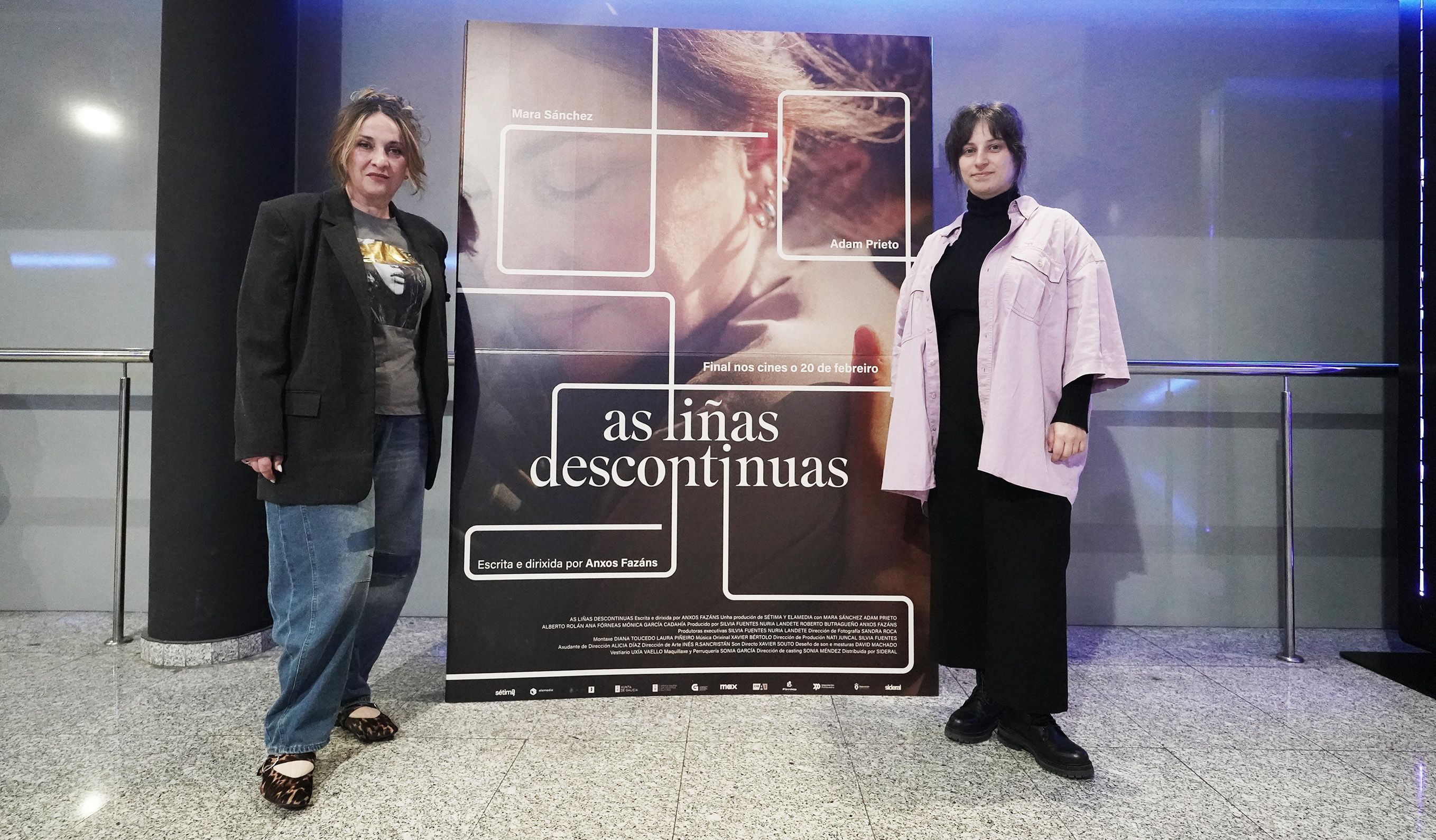 Presentación de 'As liñas descontinuas' en los cines comerciales de Pontevedra