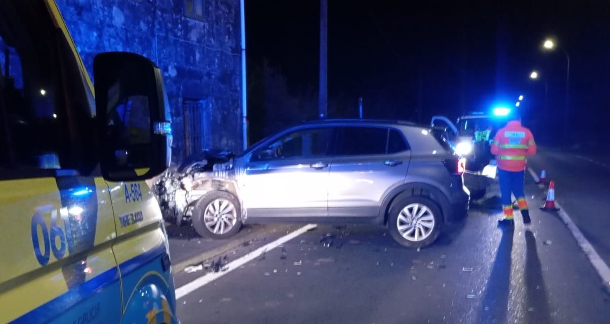 Accidente en la N 640 en A Anllada