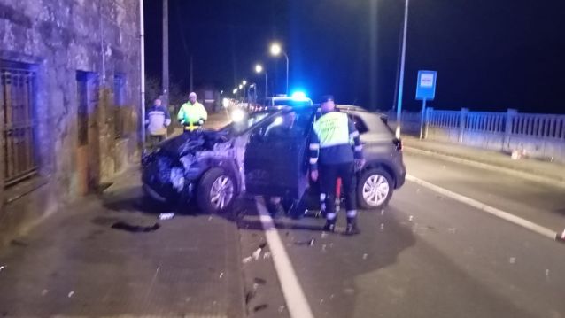 Accidente en la N 640 en A Anllada