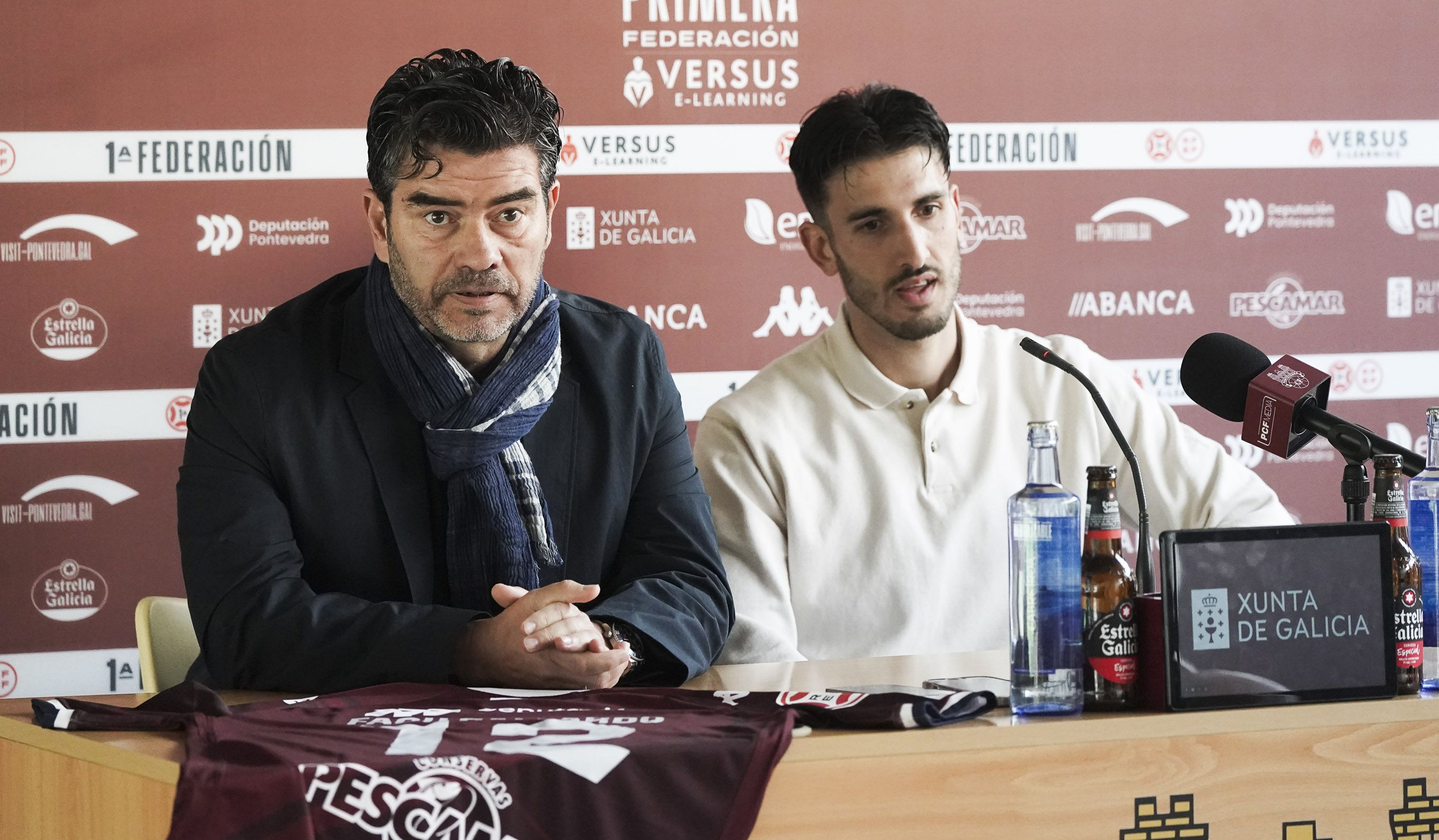 Jacobo Maestre, en la presentación de Facu Ballardo con el Pontevedra