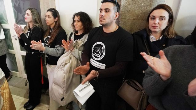 Integrantes de Loita nos actos do 8M na Deputación de Pontevedra Integrantes de Loita nos actos do 8M na Deputación de Pontevedra