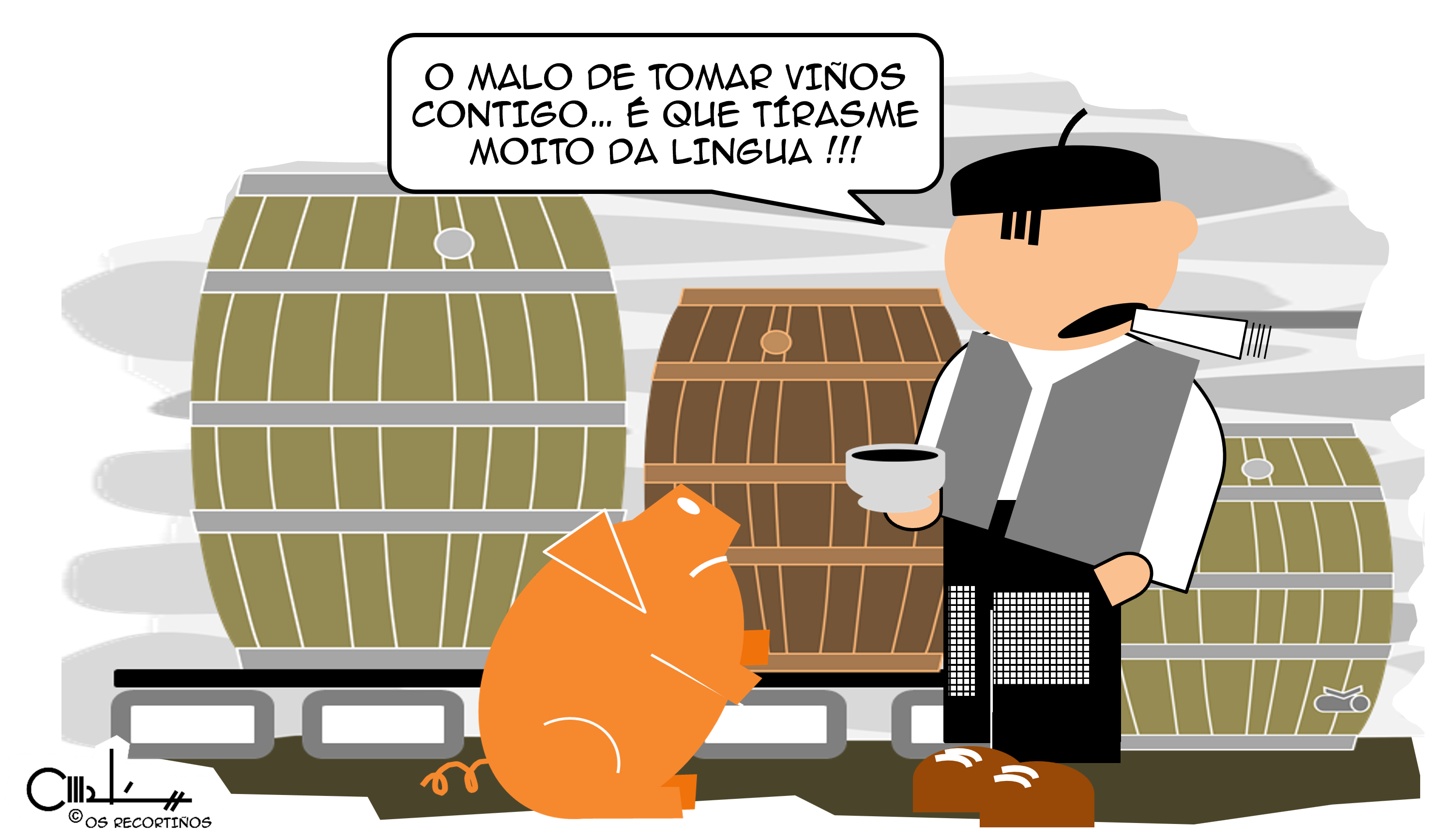 Os Recortiños: Tirar moito da lingua