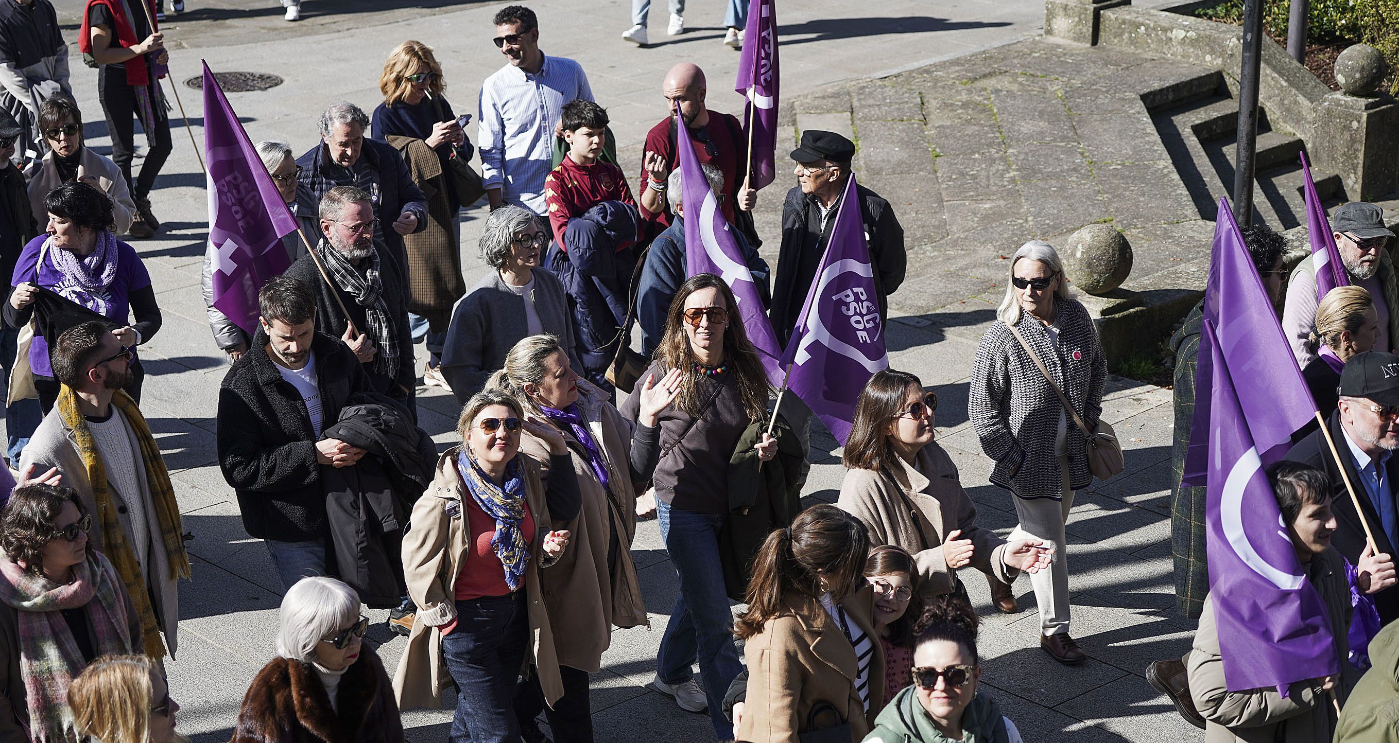 Manifestación en Pontevedra convocada por la Asemblea de Mujeres 8M y el colectivo 'Fulanas'