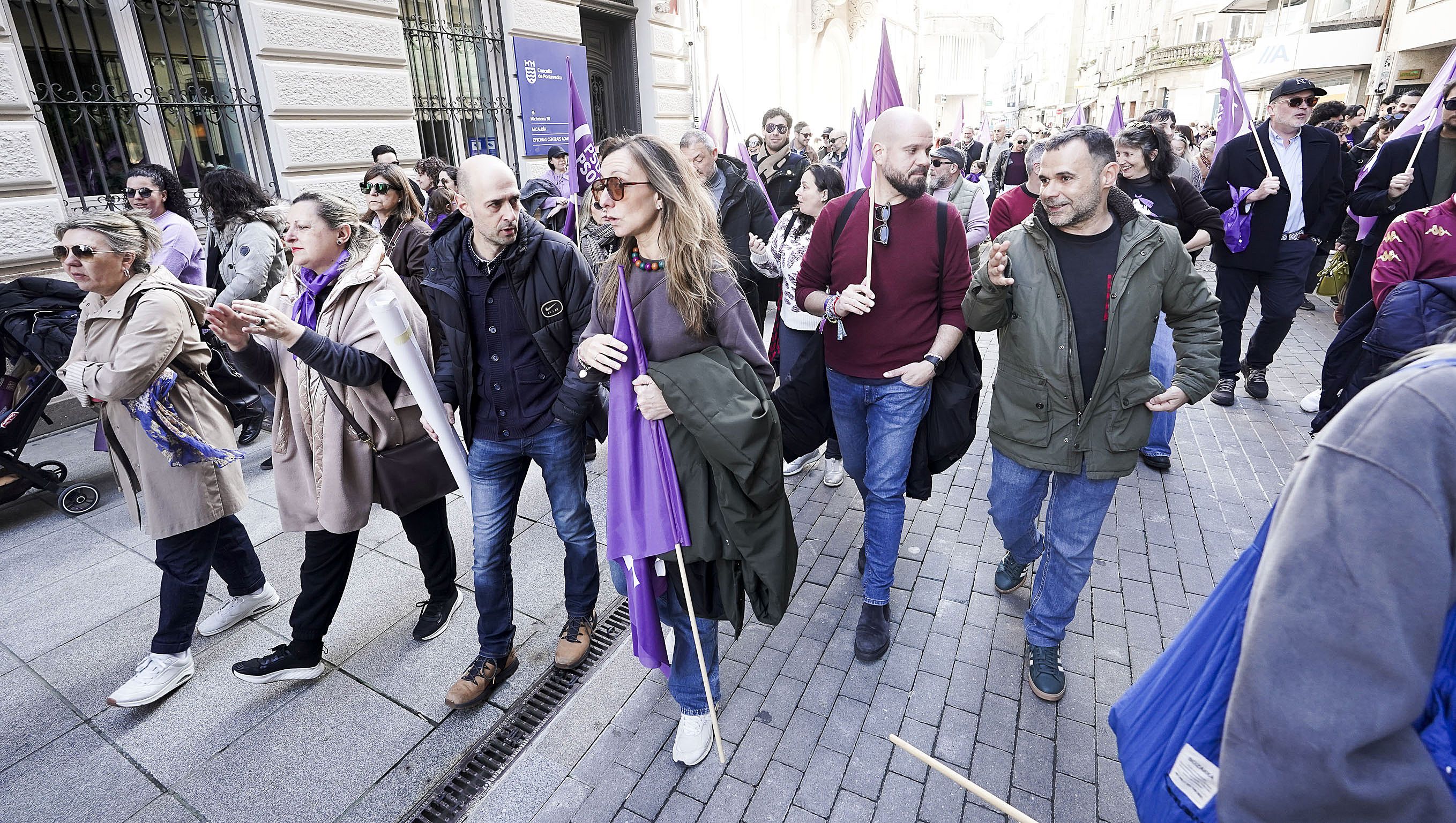 Manifestación en Pontevedra convocada por la Asemblea de Mujeres 8M y el colectivo 'Fulanas'