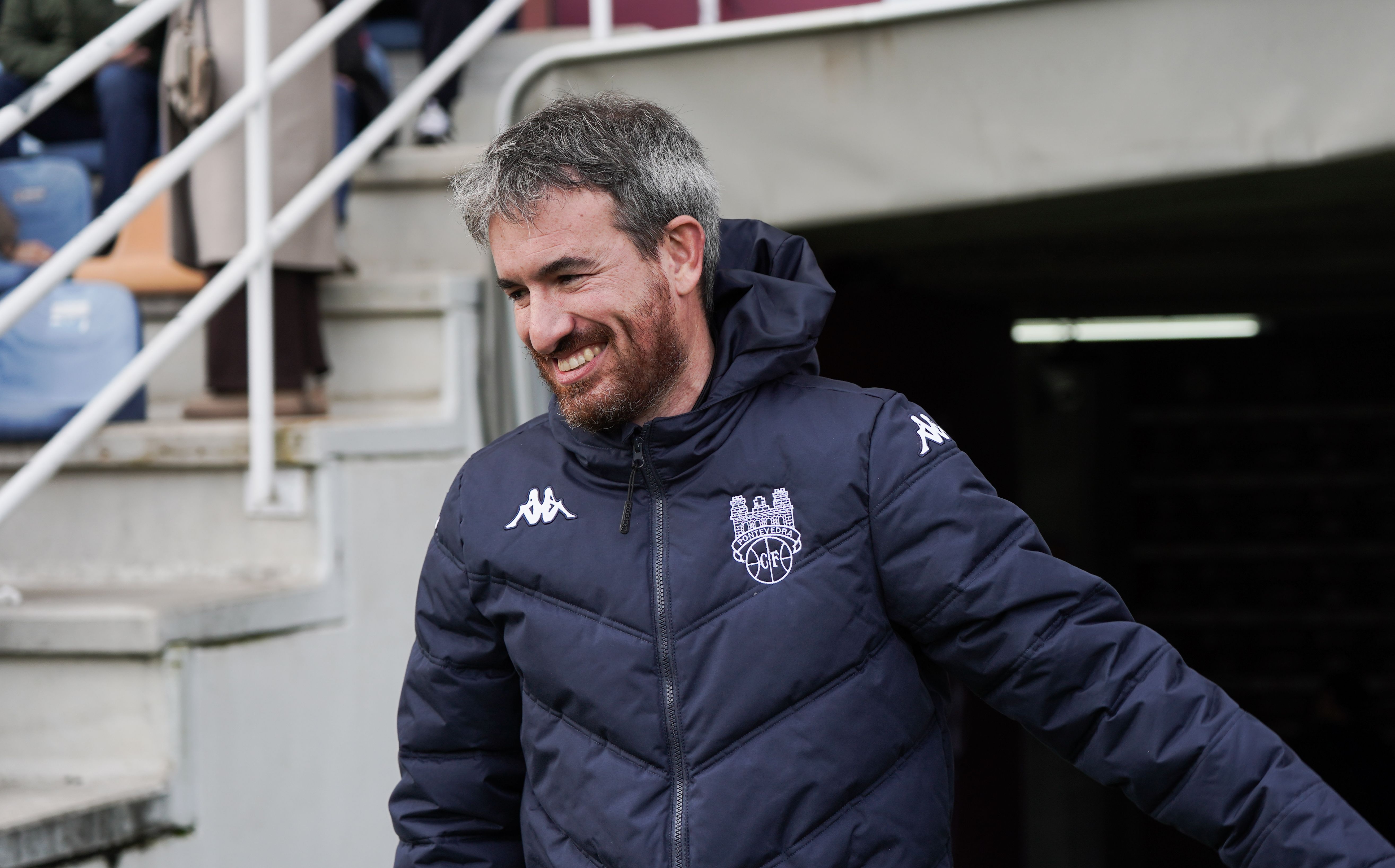 Rubén Domínguez en el partido entre Pontevedra CF y Unionistas en Pasarón