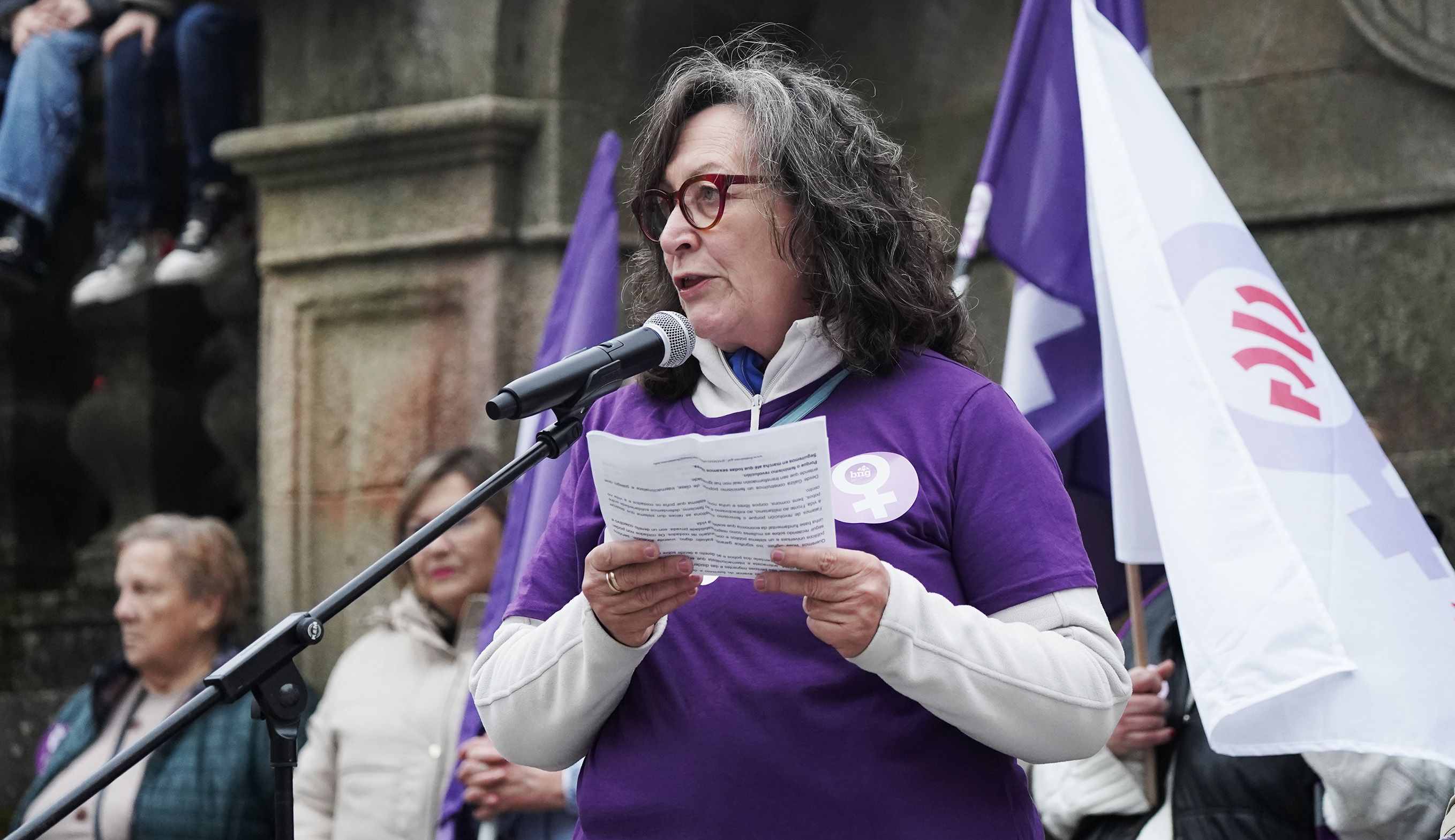 Manifestación del 8M en Pontevedra convocada por la Marcha Mundial de las Mujeres Manifestación del 8M en Pontevedra convocada por la Marcha Mundial de las Mujeres