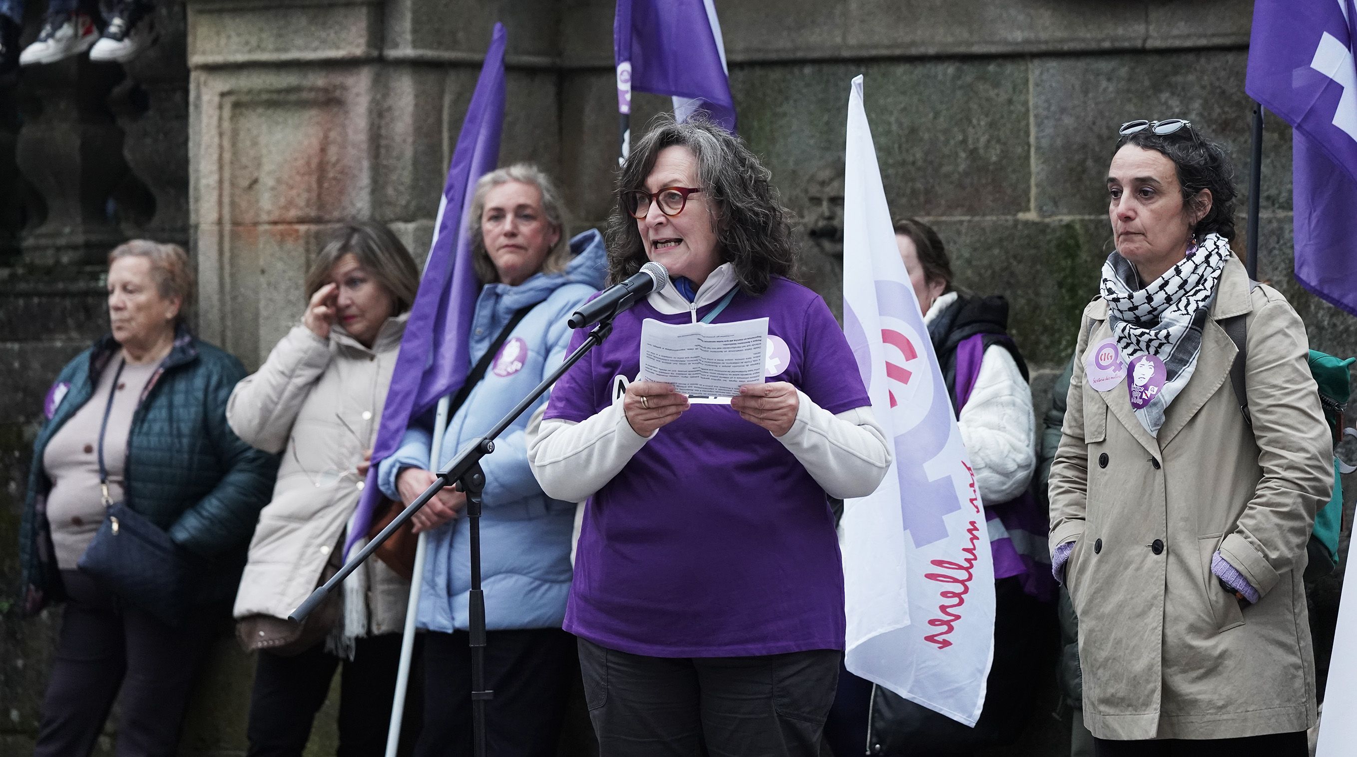 Manifestación del 8M en Pontevedra convocada por la Marcha Mundial de las Mujeres Manifestación del 8M en Pontevedra convocada por la Marcha Mundial de las Mujeres