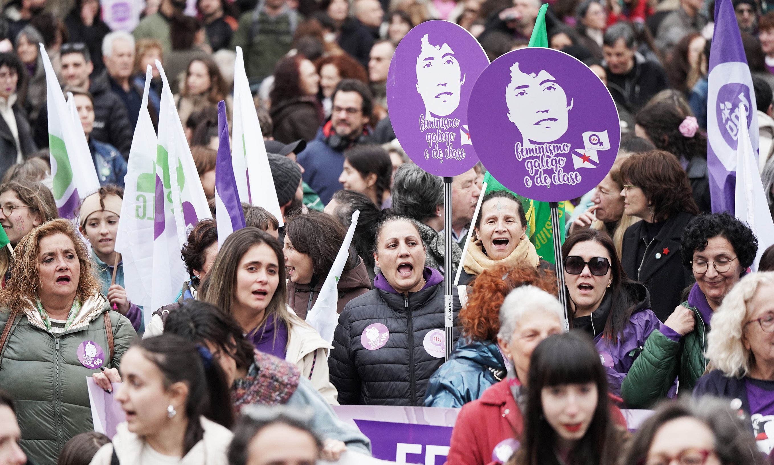 Manifestación del 8M en Pontevedra convocada por la Marcha Mundial de las Mujeres Manifestación del 8M en Pontevedra convocada por la Marcha Mundial de las Mujeres