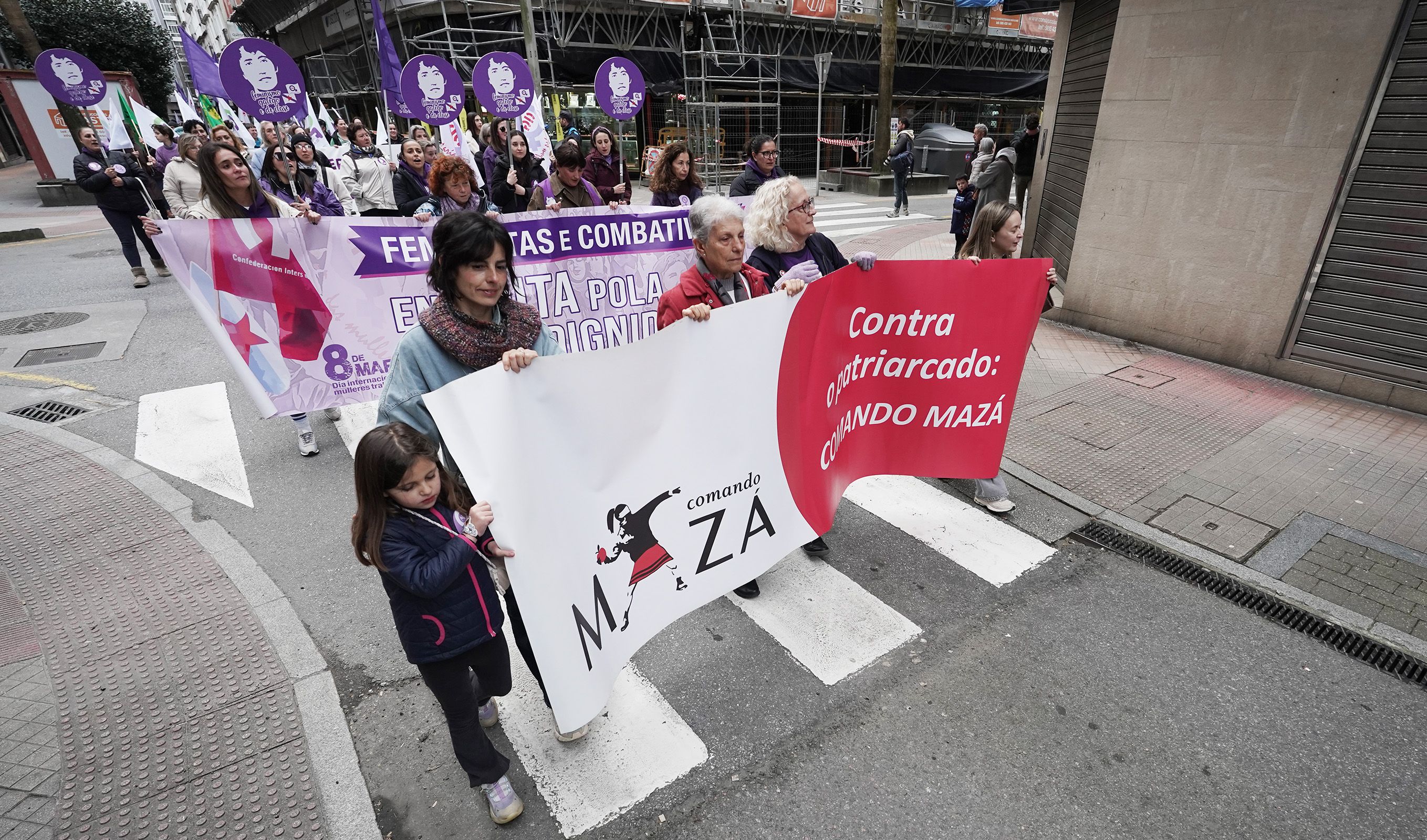Manifestación del 8M en Pontevedra convocada por la Marcha Mundial de las Mujeres Manifestación del 8M en Pontevedra convocada por la Marcha Mundial de las Mujeres