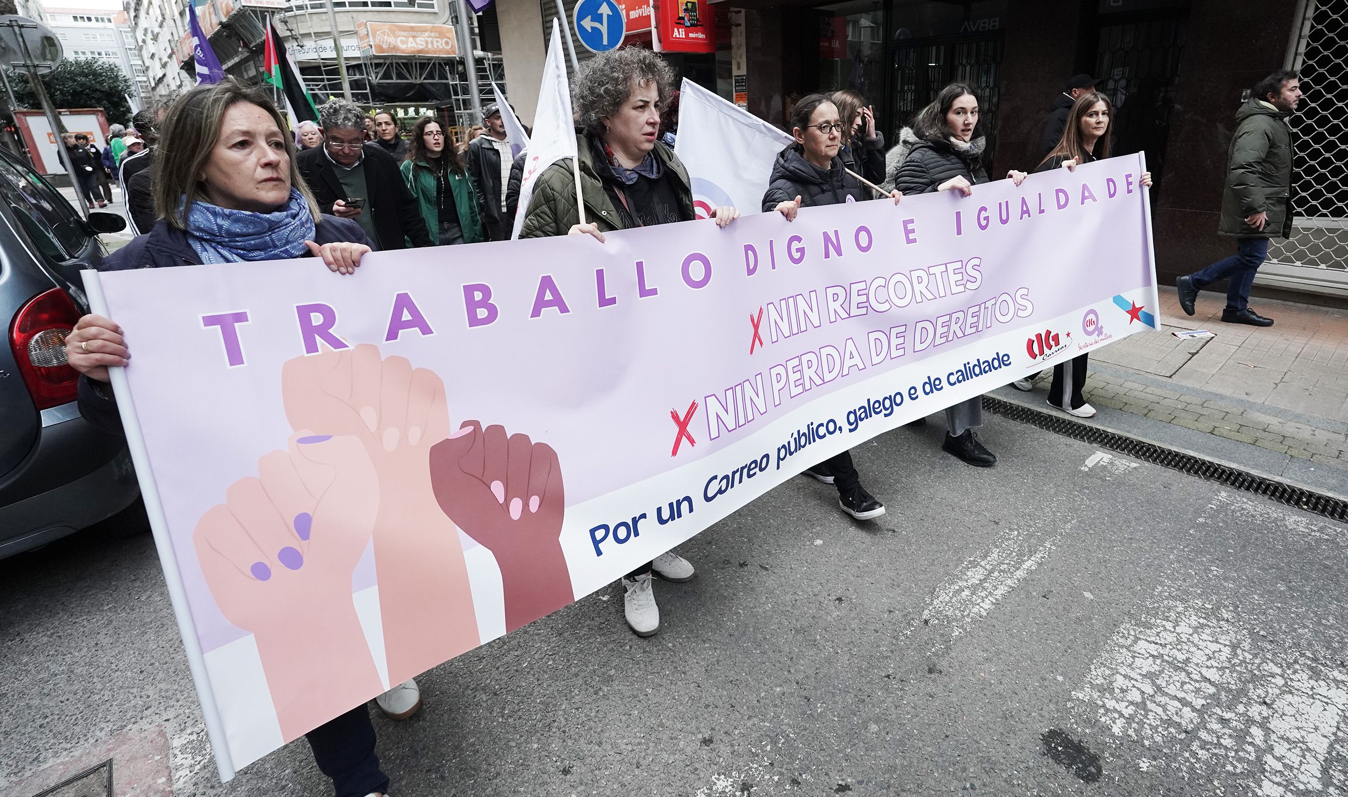 Manifestación del 8M en Pontevedra convocada por la Marcha Mundial de las Mujeres Manifestación del 8M en Pontevedra convocada por la Marcha Mundial de las Mujeres
