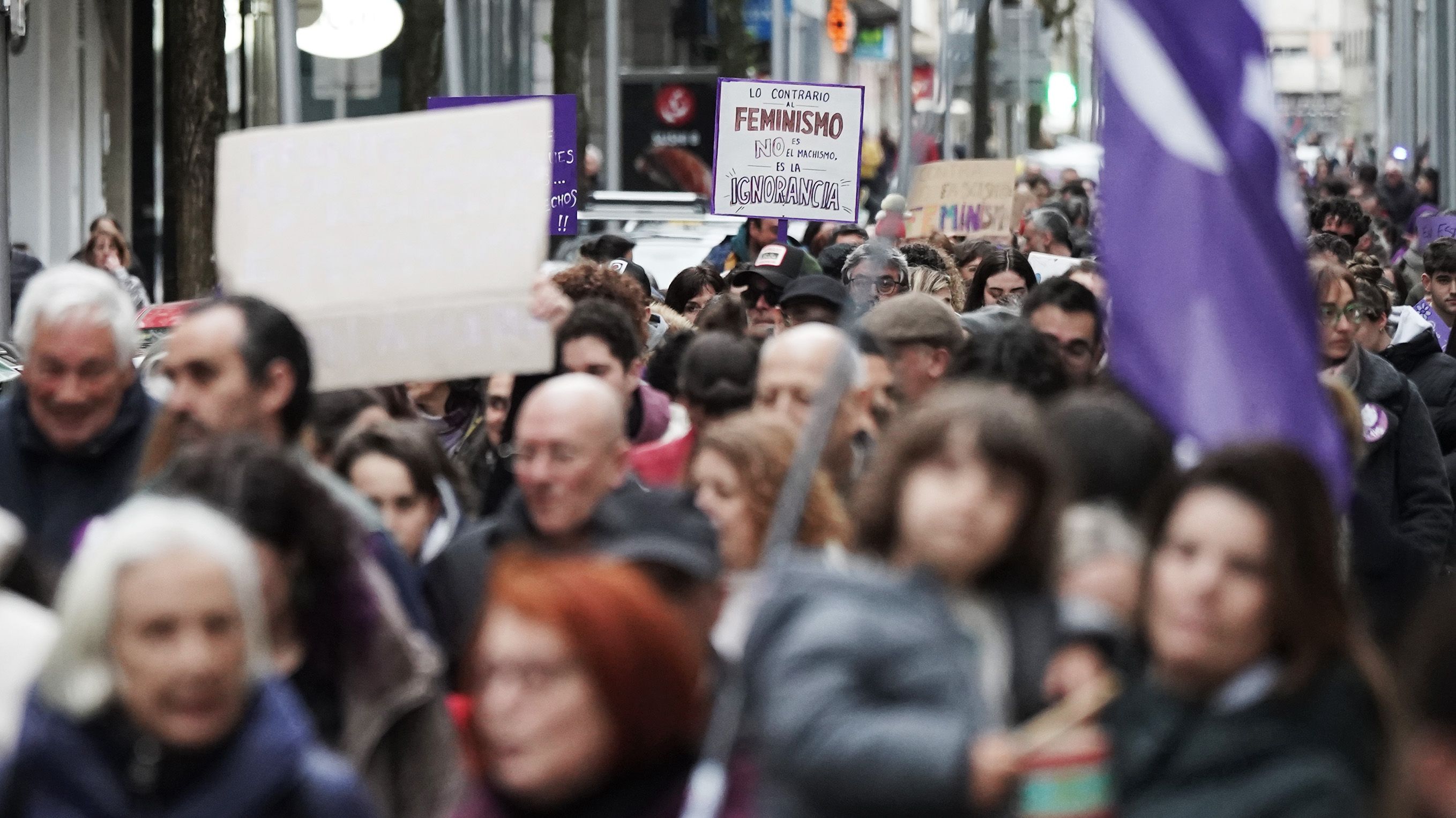 Manifestación del 8M en Pontevedra convocada por la Marcha Mundial de las Mujeres Manifestación del 8M en Pontevedra convocada por la Marcha Mundial de las Mujeres