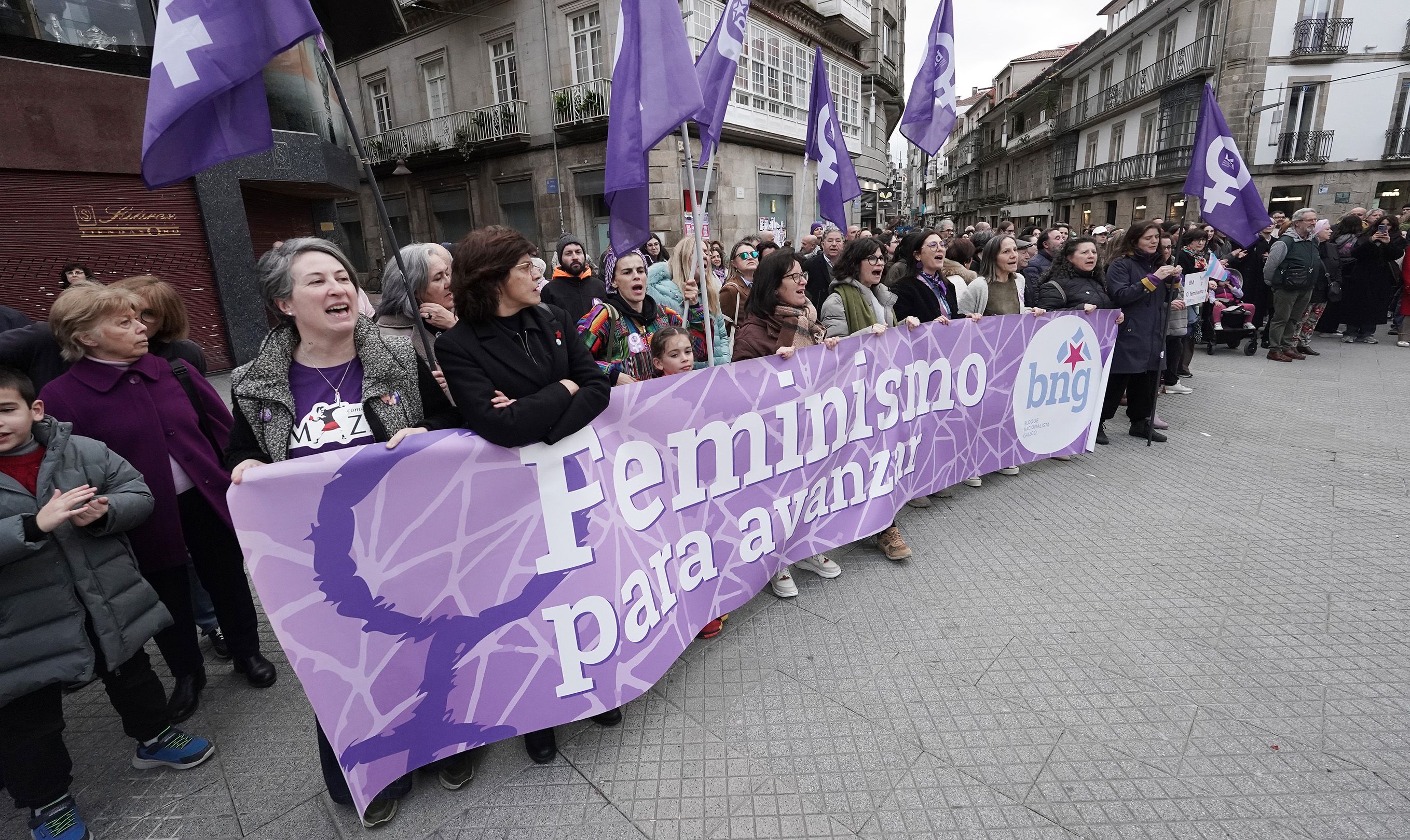 Manifestación del 8M en Pontevedra convocada por la Marcha Mundial de las Mujeres Manifestación del 8M en Pontevedra convocada por la Marcha Mundial de las Mujeres