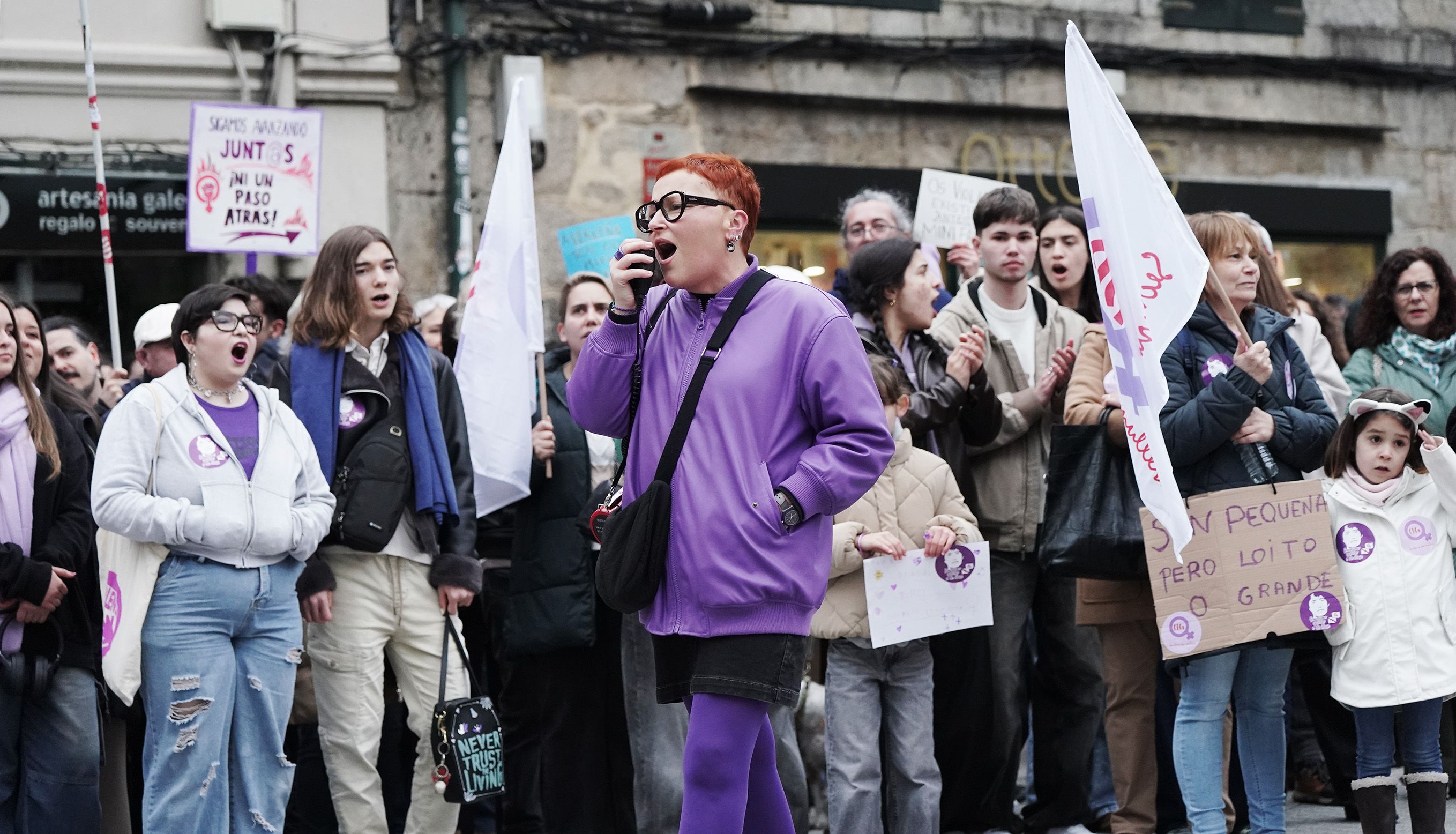 Manifestación del 8M en Pontevedra convocada por la Marcha Mundial de las Mujeres Manifestación del 8M en Pontevedra convocada por la Marcha Mundial de las Mujeres