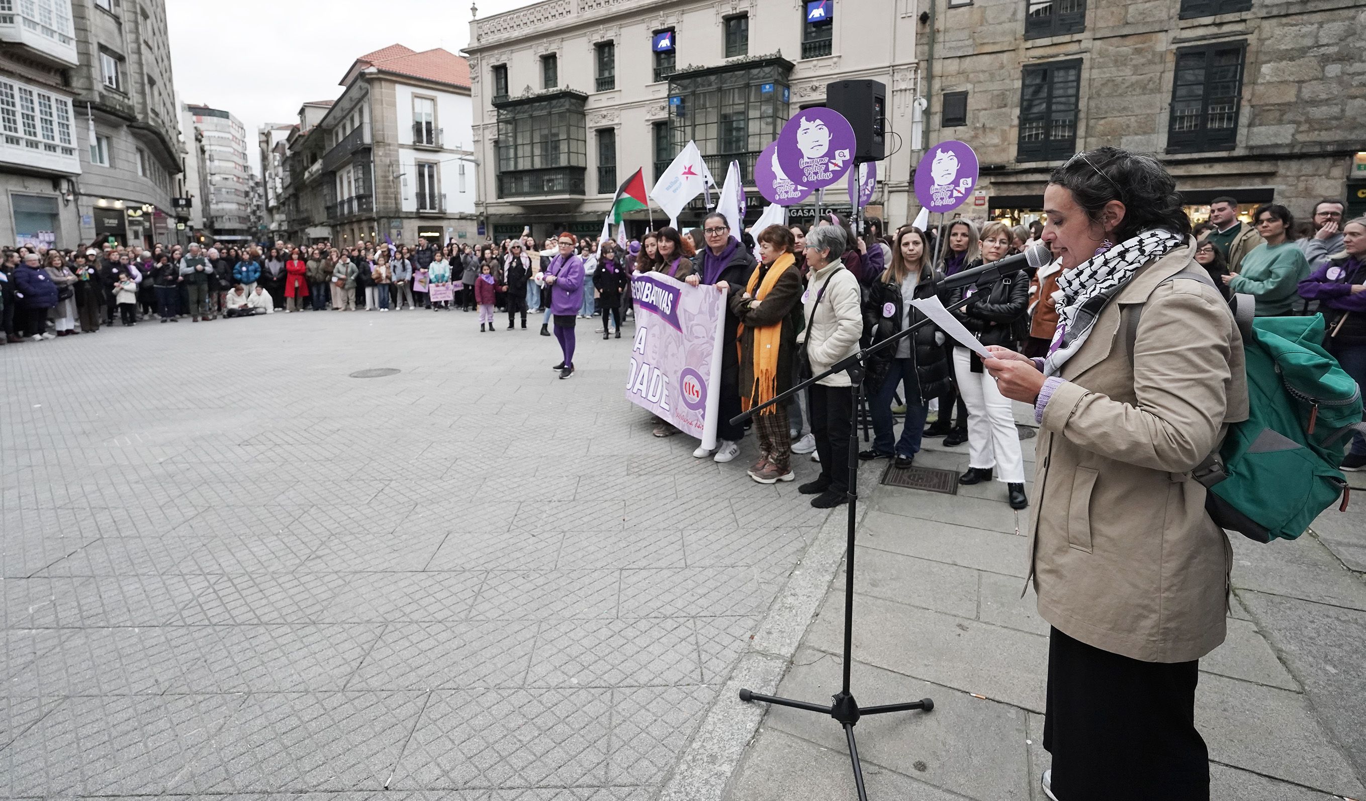 Manifestación del 8M en Pontevedra convocada por la Marcha Mundial de las Mujeres Manifestación del 8M en Pontevedra convocada por la Marcha Mundial de las Mujeres