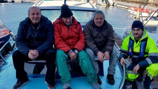 Os tres tripulantes rescatados Os tres tripulantes rescatados