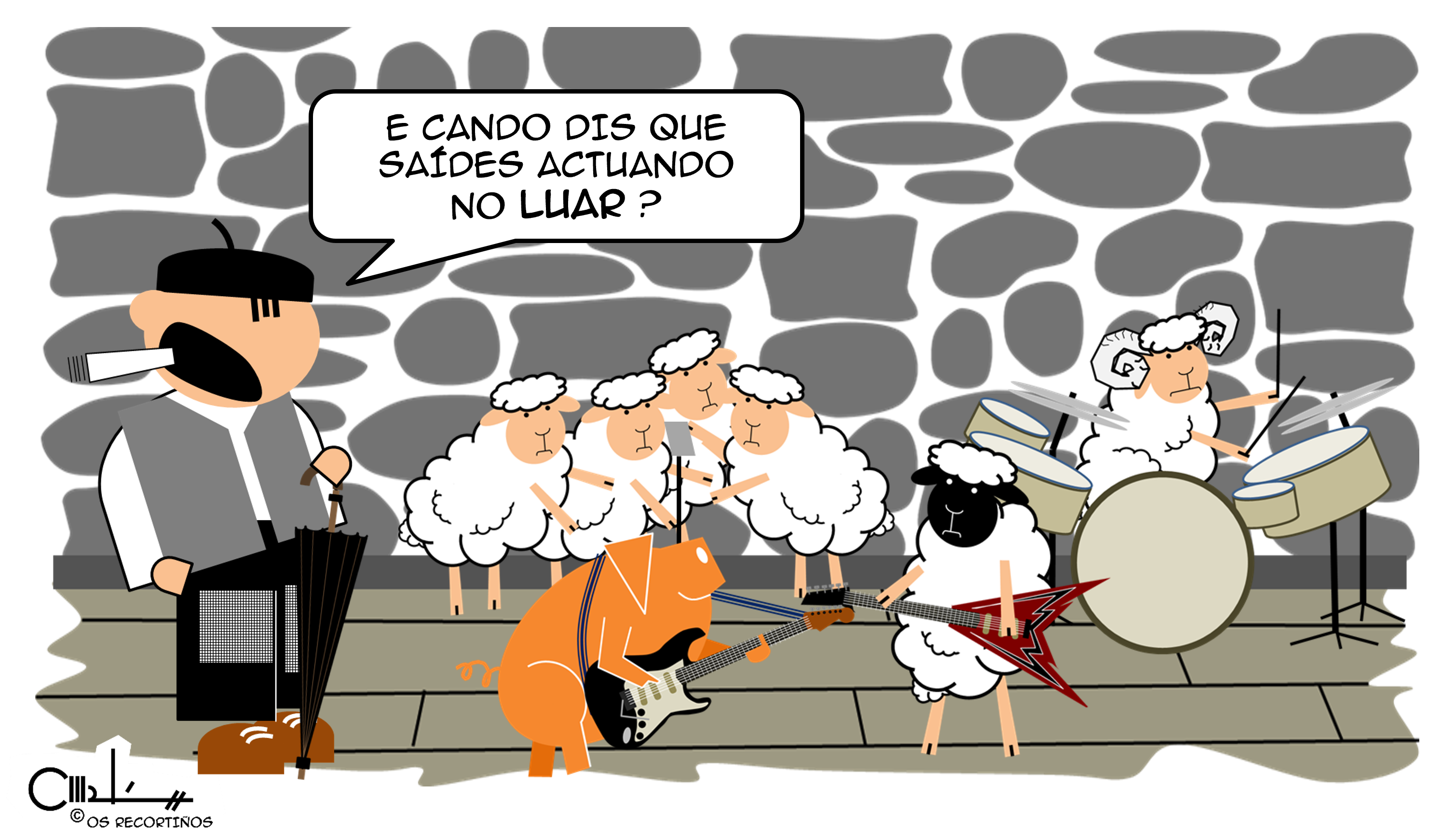  OS RECORTIÑOS: ACTUAR NO LUAR