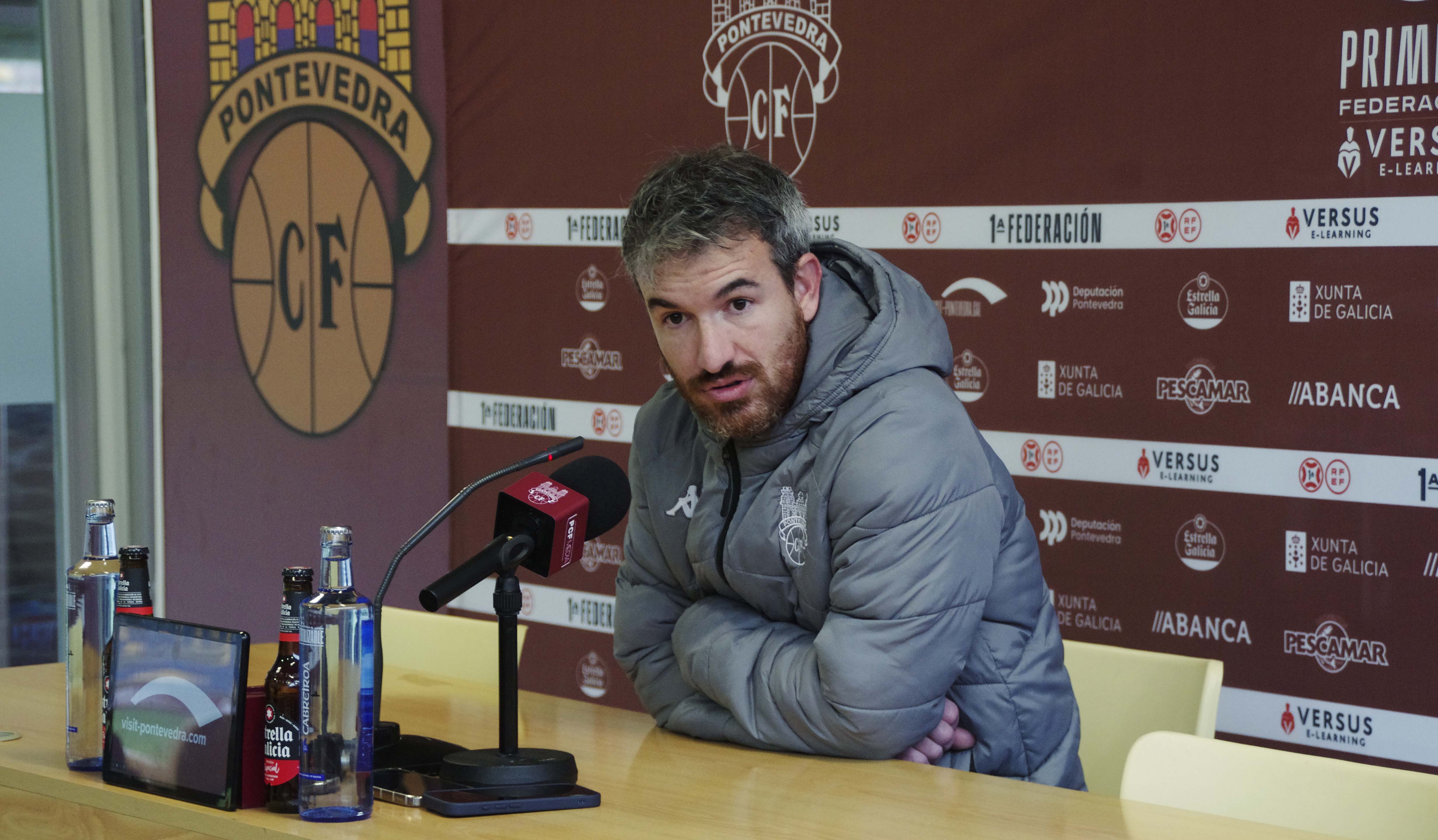 Rubén Domínguez en la rueda de prensa previa al partido contra el Arenas