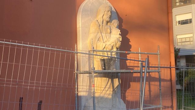 Nueva escultura de San José en la iglesia de Campolongo