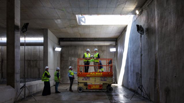 Rueda visita obras de saneamiento en Vilagarcía de Arousa Rueda visita obras de saneamiento en Vilagarcía de Arousa