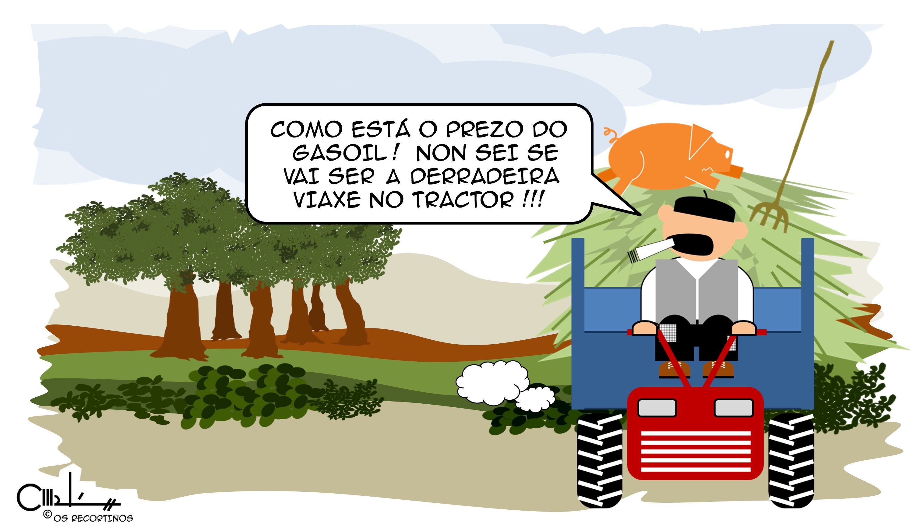 Os Recortiños: Prezo do gasoil