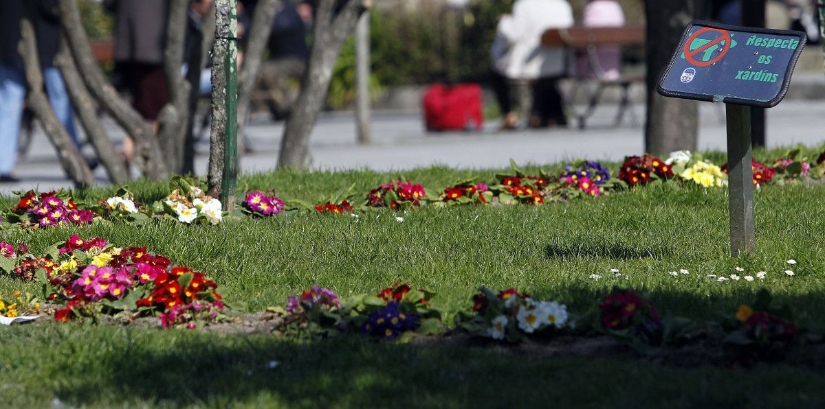 Uno de los jardines que existen en Pontevedra Uno de los jardines que existen en Pontevedra