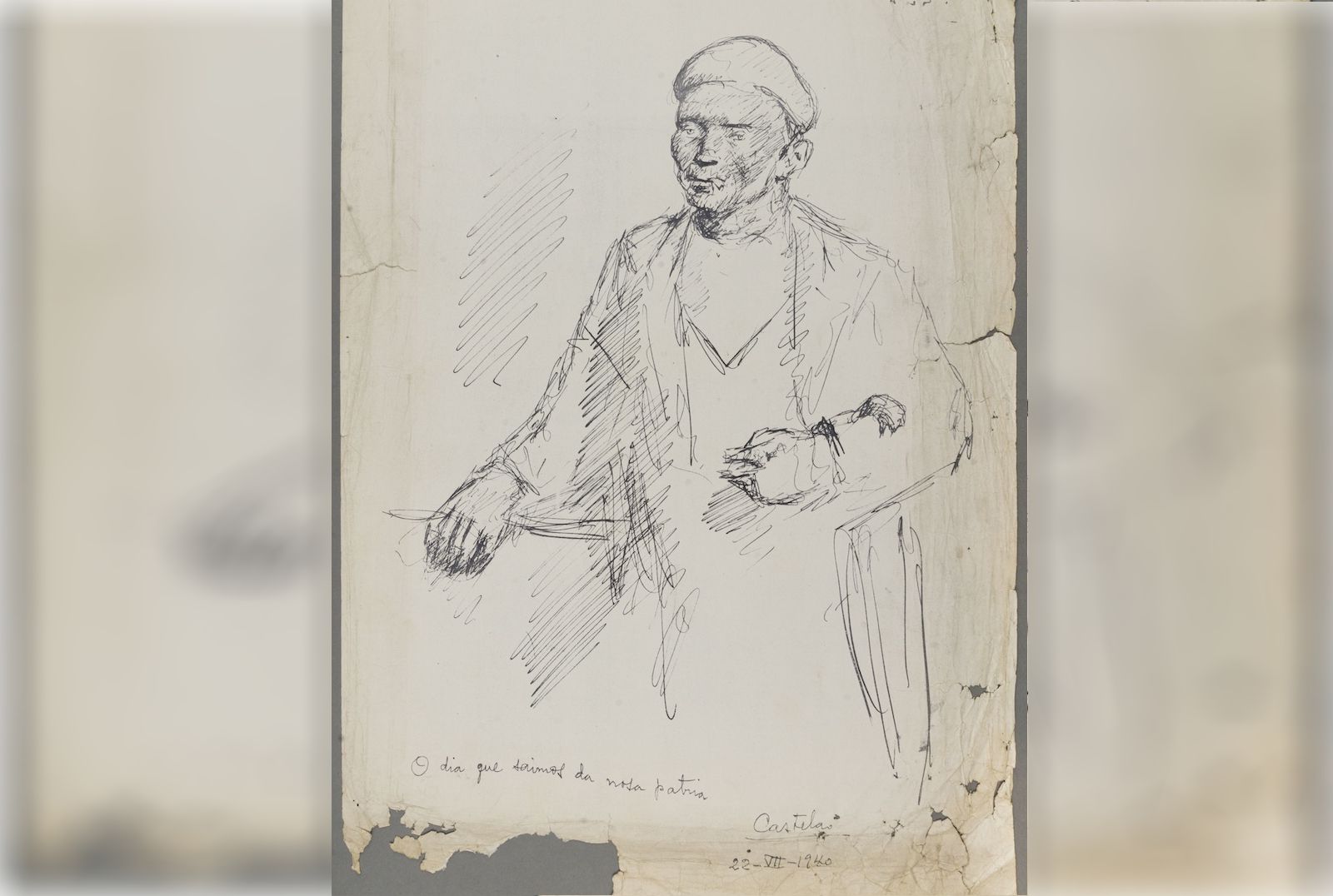 'O día que saímos da nosa patria', o debuxo de Castelao adquirido polo Museo