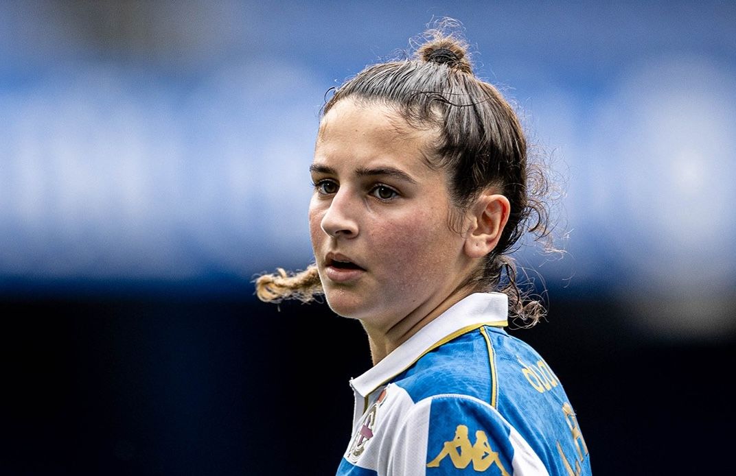 Lucía Rivas, en un partido con el Deportivo