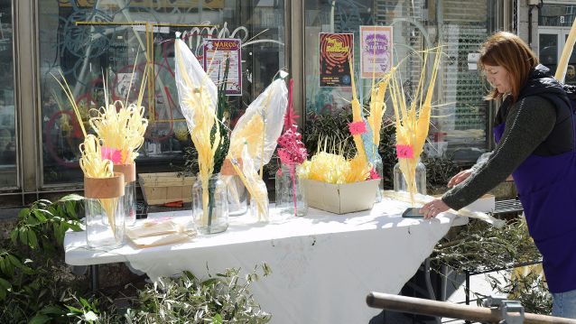 Puestos de venta de palmas