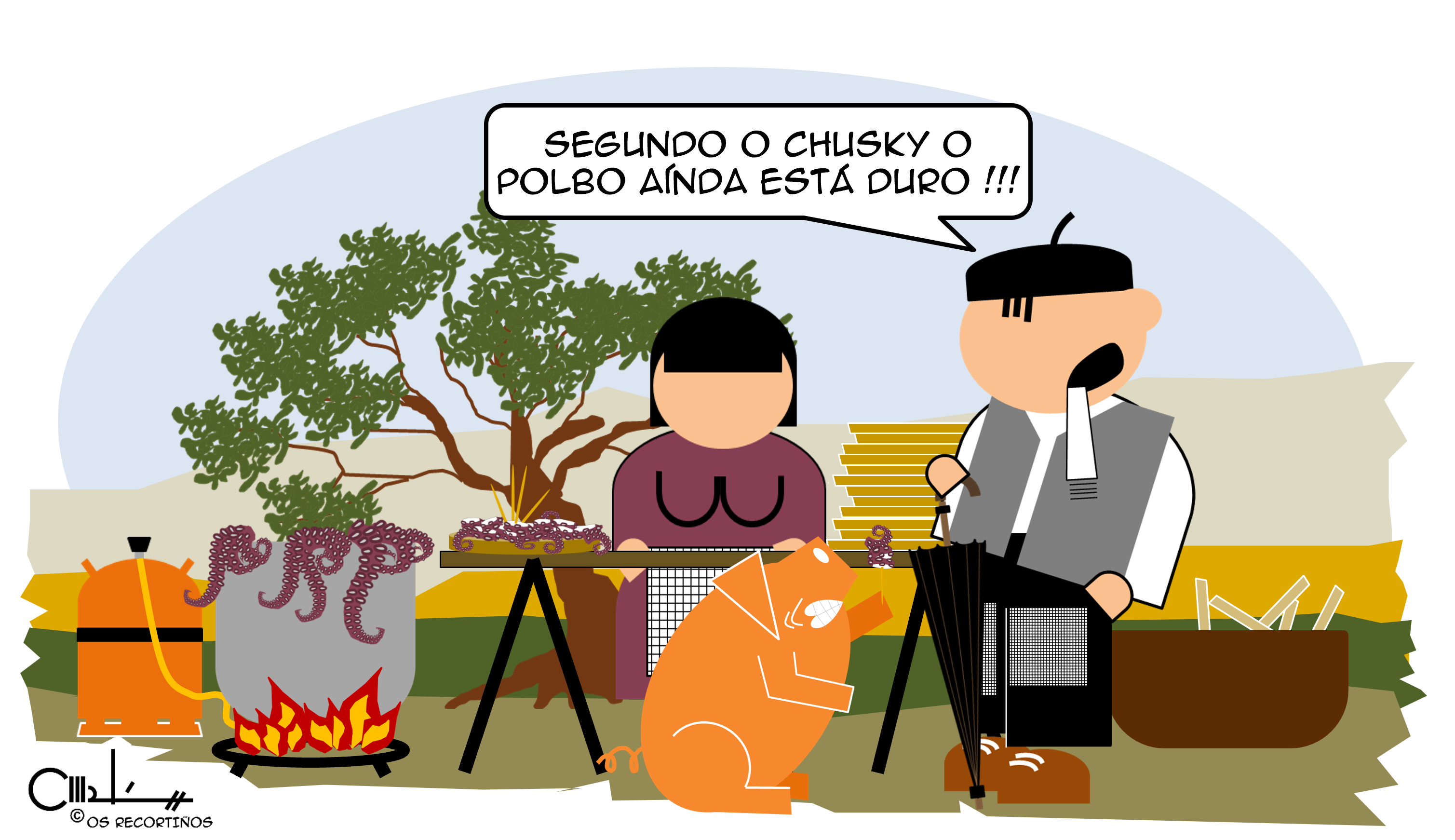 Os Recortiños polbo pouco cocido