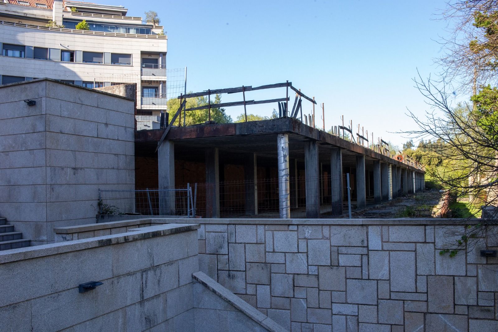Obras inacabadas en el Pazo Besada
