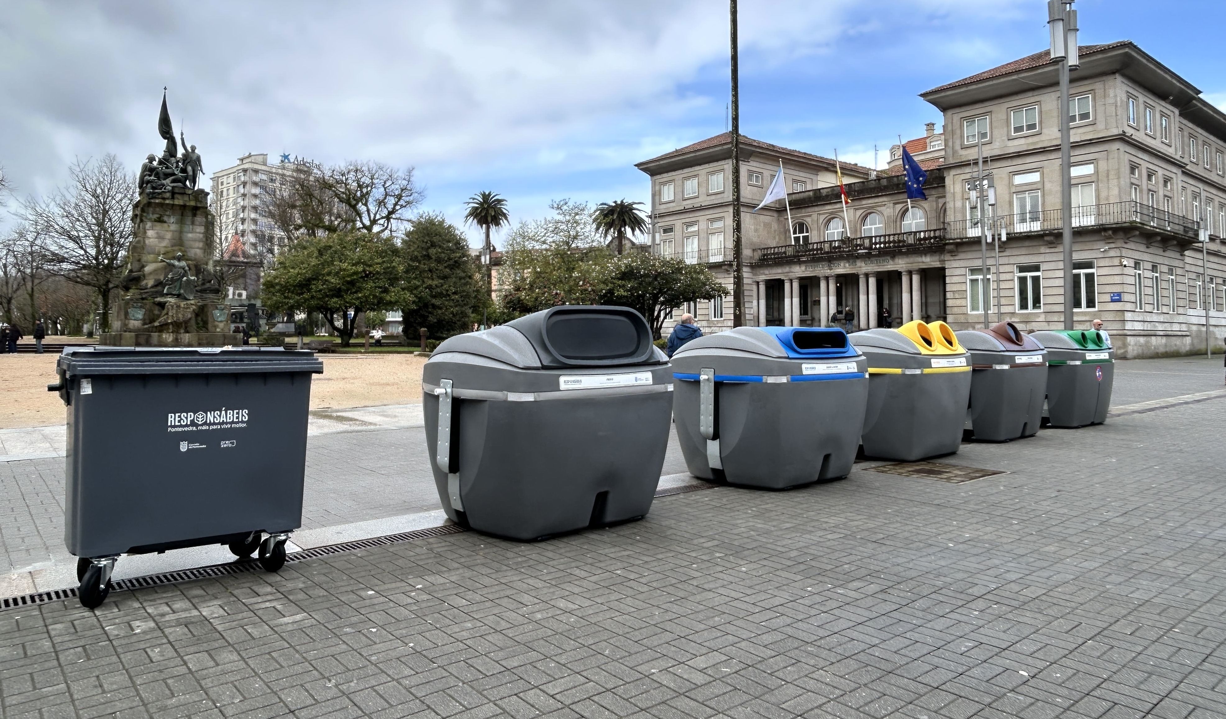 Nuevos contenedores de recogida de residuos en Pontevedra