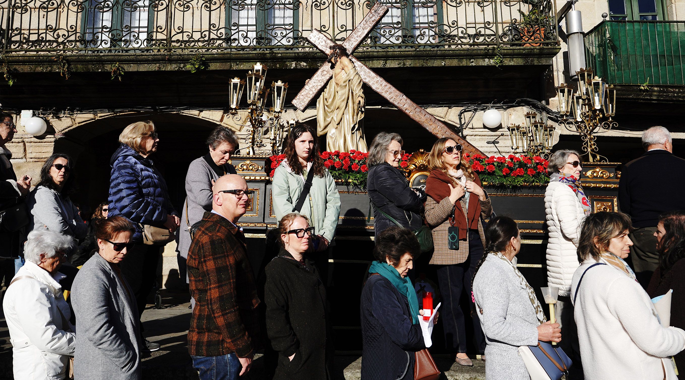 Procesión do 'Encontro' con Viacrucis Penitencial na Semana Santa de Pontevedra