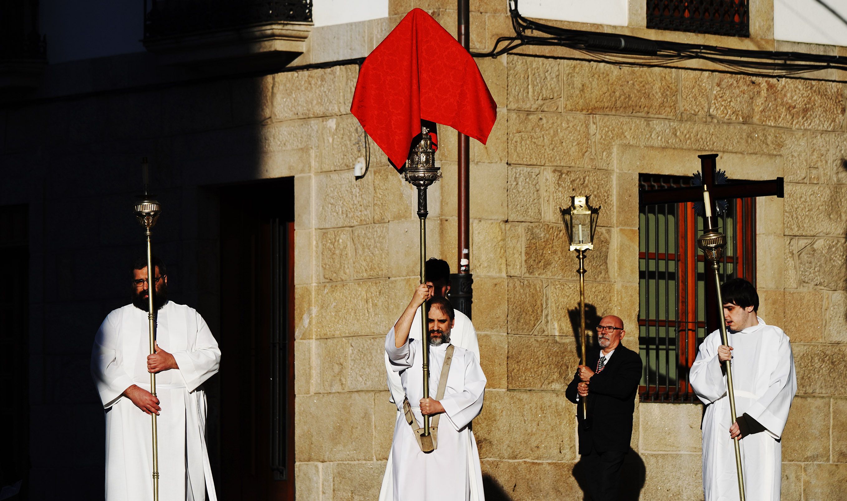 Procesión do 'Encontro' con Viacrucis Penitencial na Semana Santa de Pontevedra