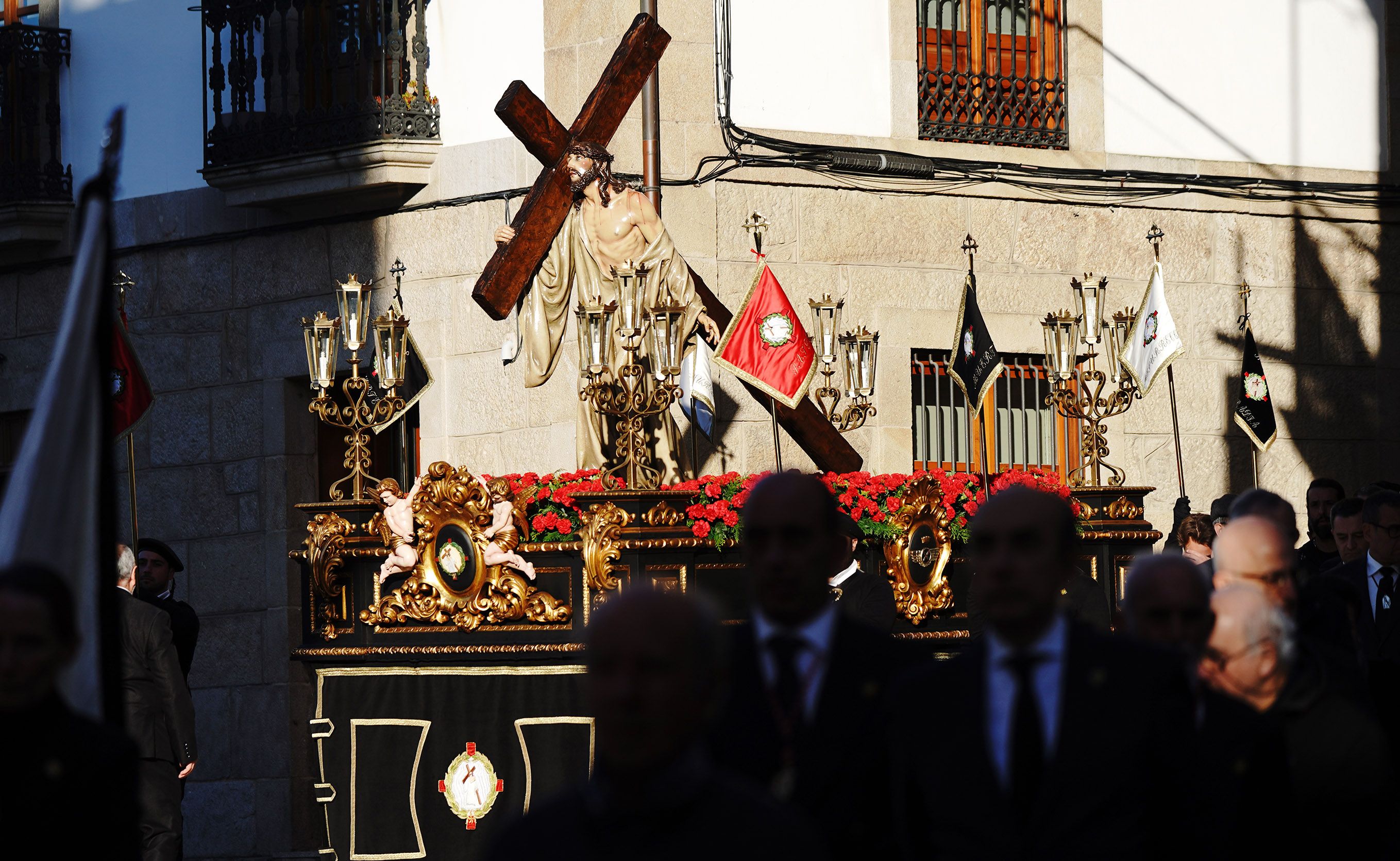 Procesión do 'Encontro' con Viacrucis Penitencial na Semana Santa de Pontevedra