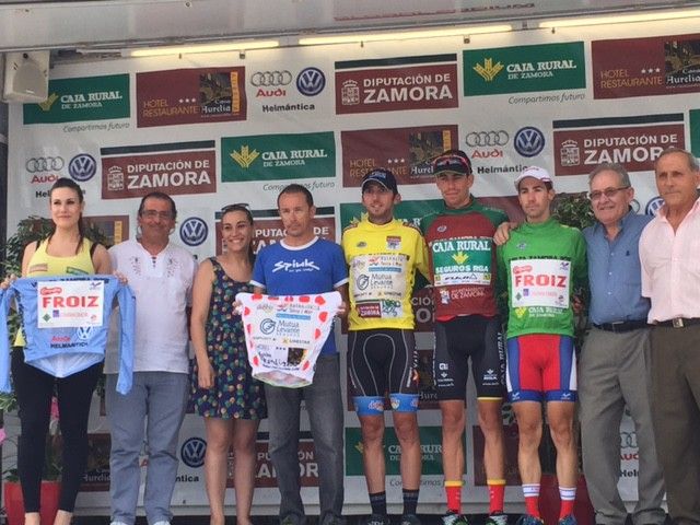 Podium tras la tercera etapa de la Vuelta a Zamora