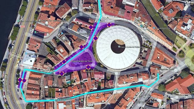 Zona afectada polo Viático na contorna de San Roque