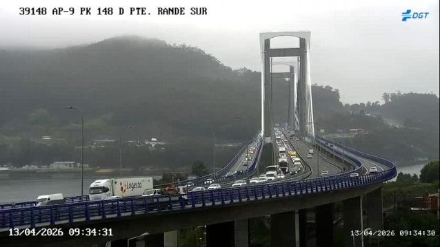 Tráfico colapsado en Rande este luns a primeiras horas da mañá Tráfico colapsado en Rande este luns a primeiras horas da mañá