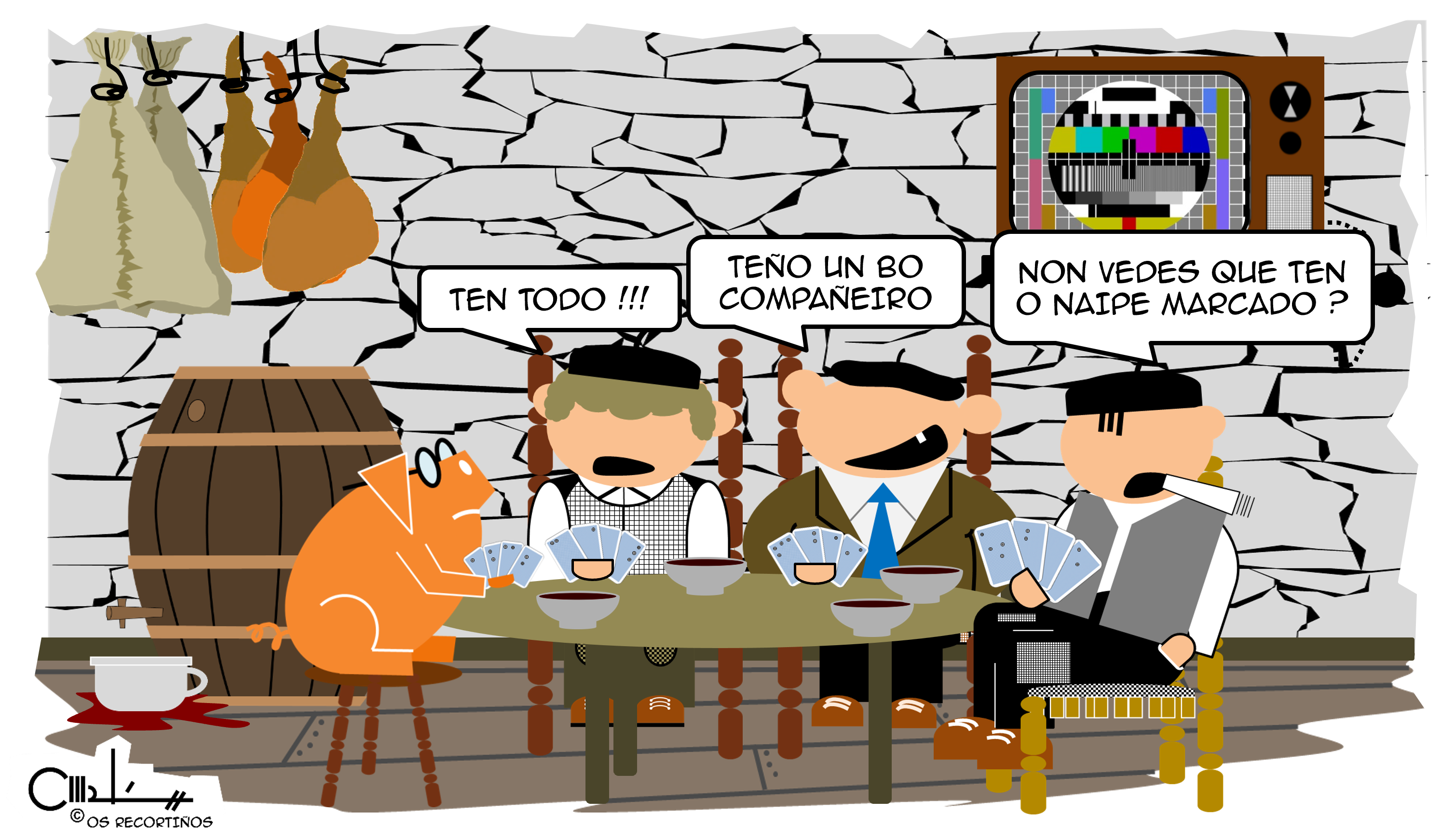 OS RECORTIÑOS: NAIPE MARCADO