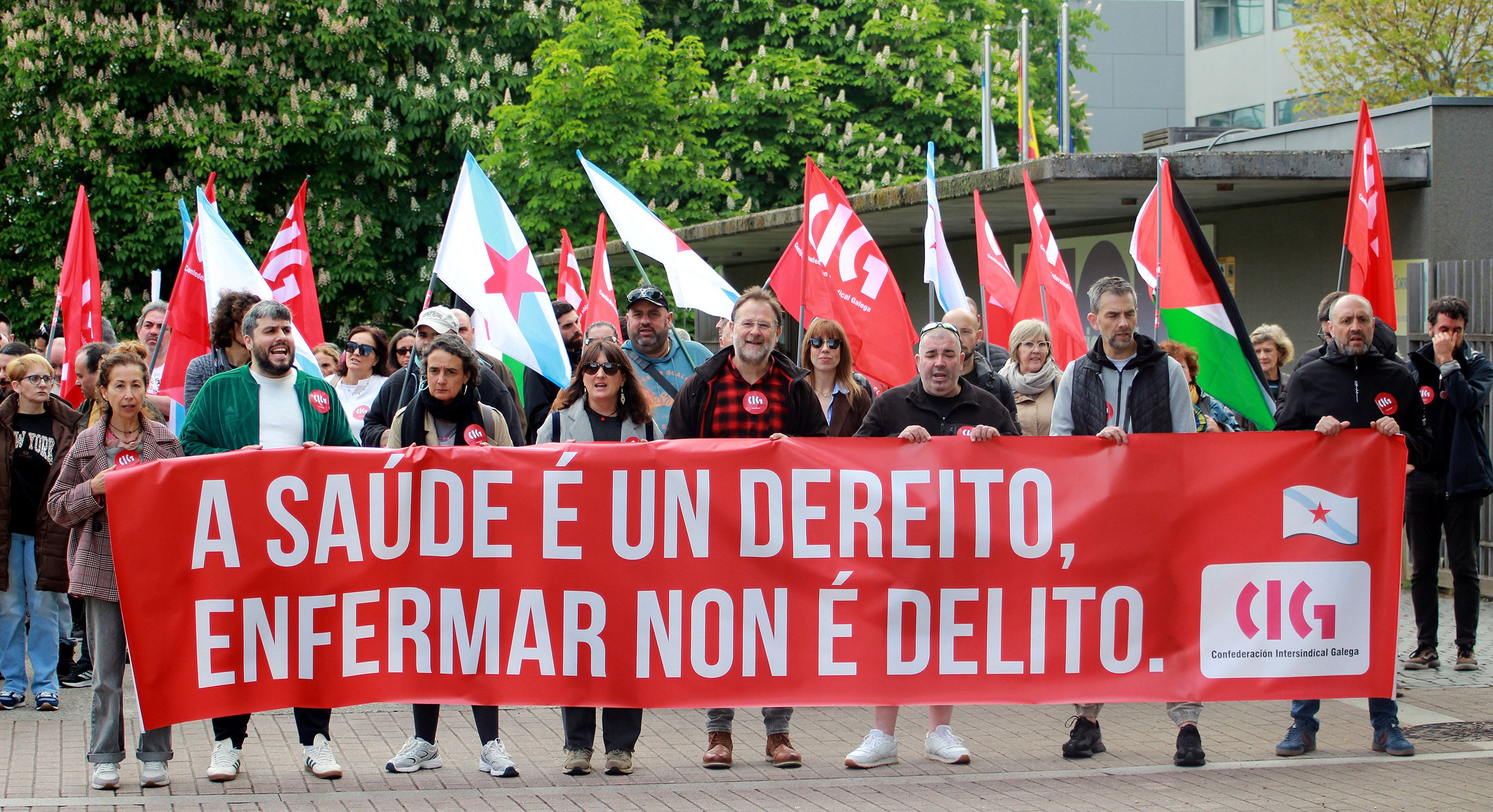 Protesta da CIG contra a "criminalización" das baixas laborais